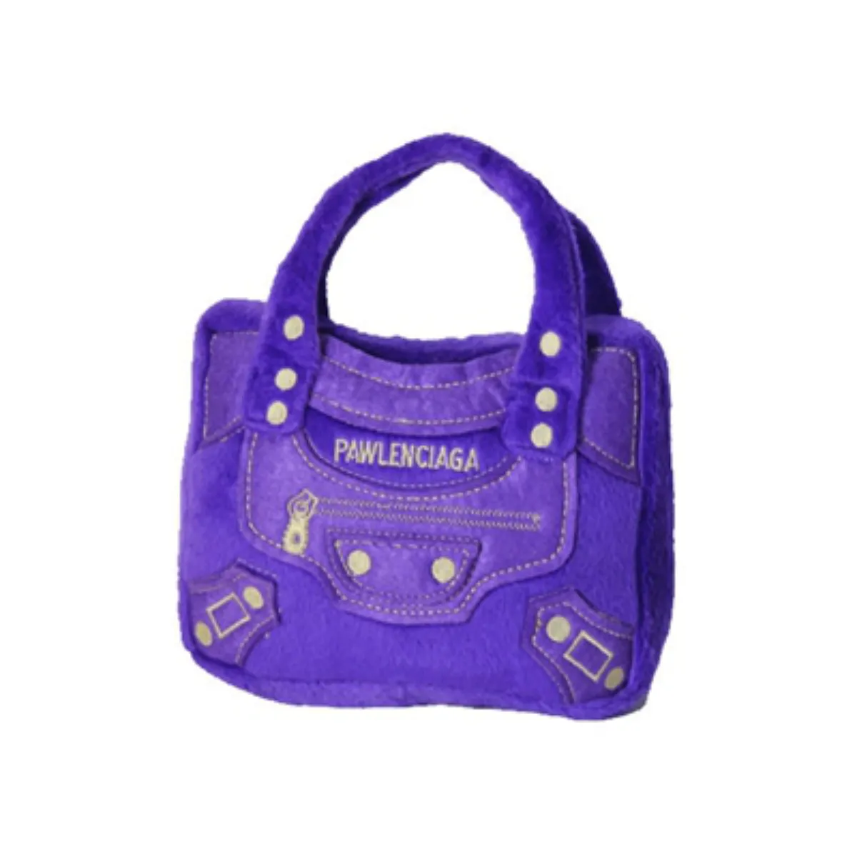 Haute Diggity Dog Pawlenciaga Bag Plush Dog Toy - Purple