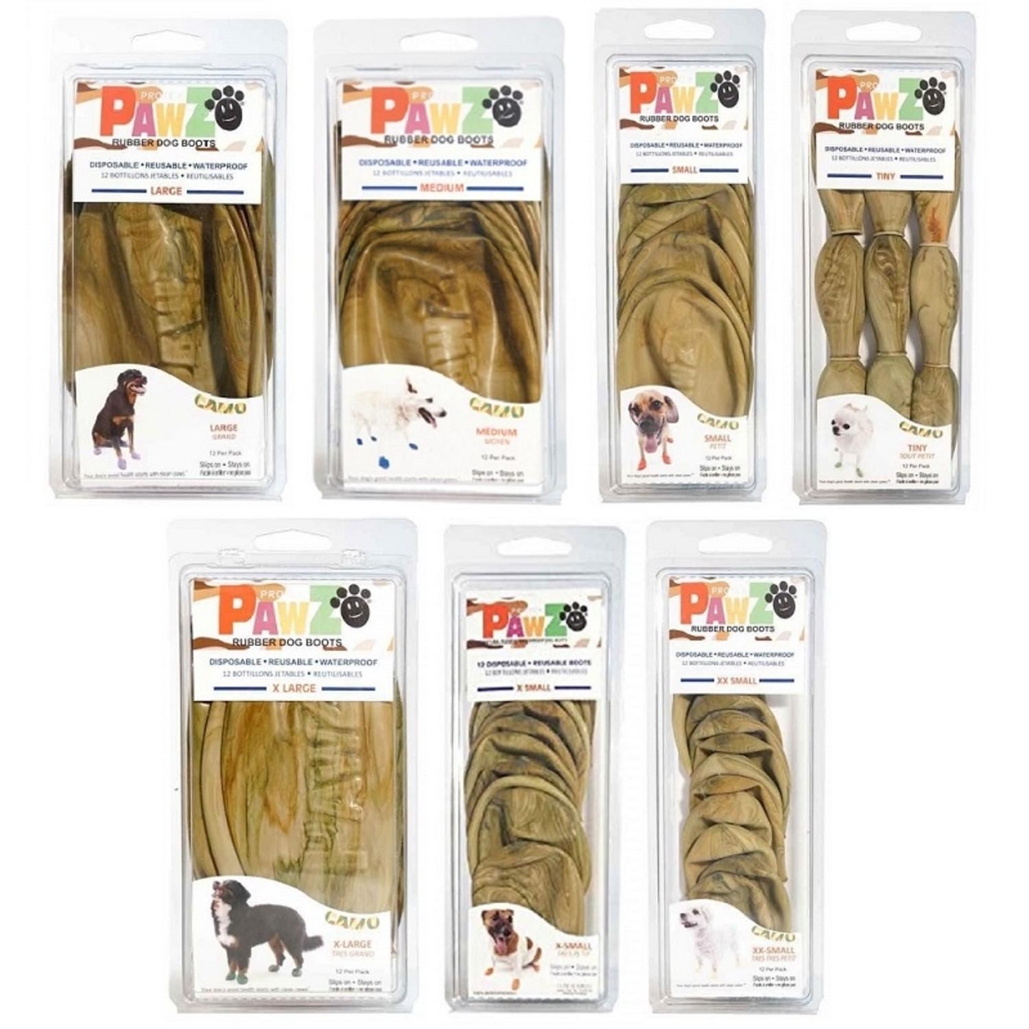 PawZ Disposable Dog Booties 12pk Camo BaxterBoo