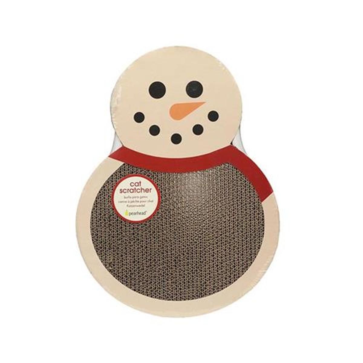 Pearhead Holiday Cat Toy - Snowman Scratch Pad