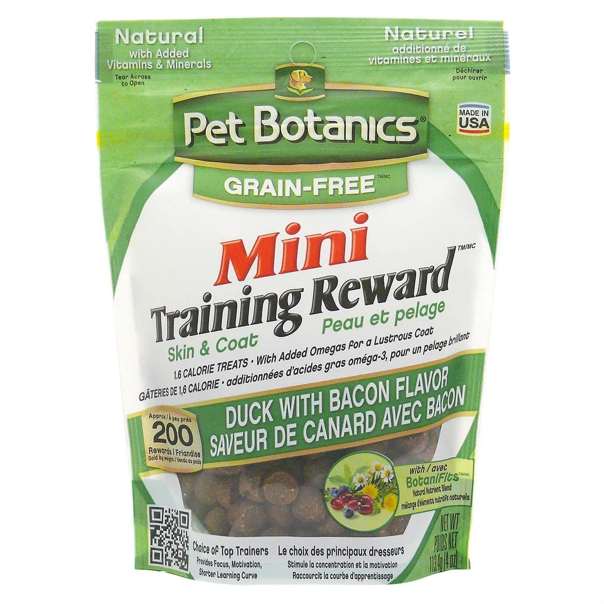 Pet Botanics Mini Training Rewards Grain-Free Dog Treats - Duck & Bacon