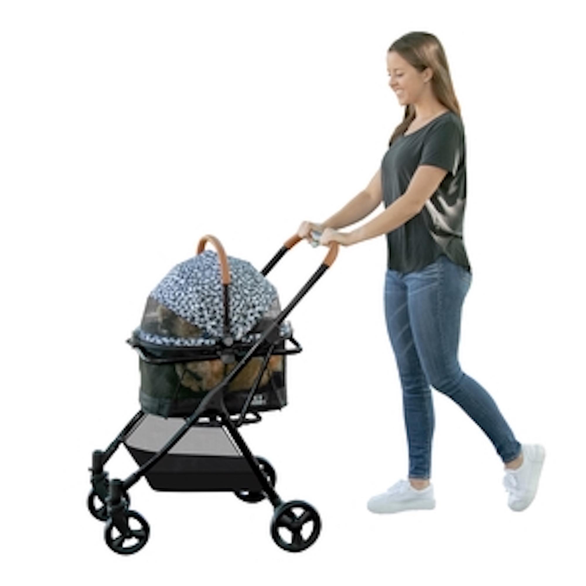 Pet Gear View 360 Stroller Booster and Carrier Travel System - Grey Animal