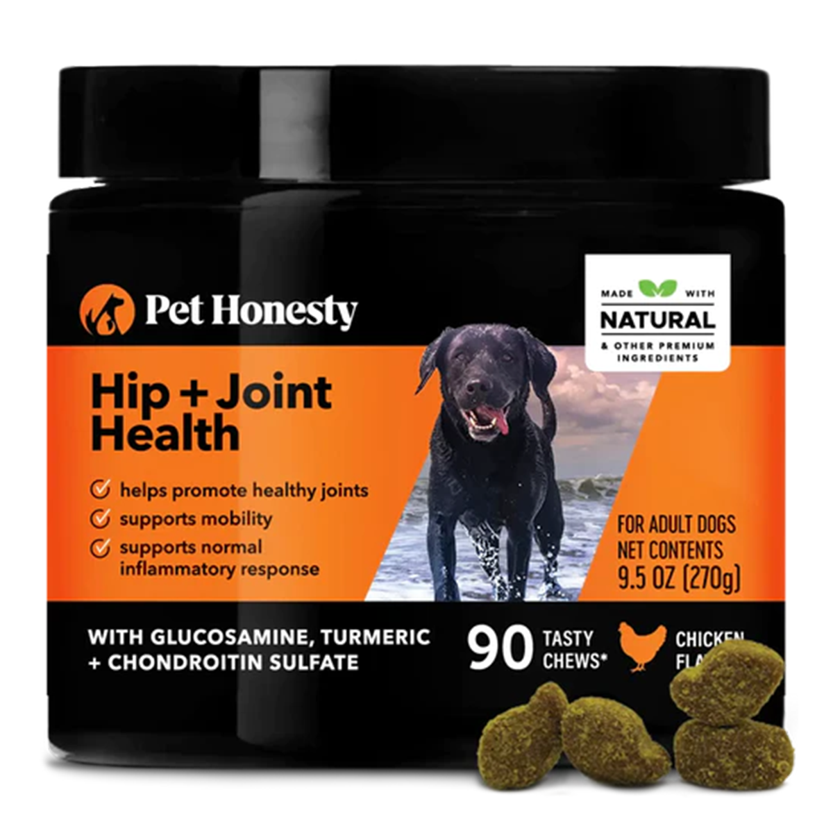 Pet Honesty Hip+Joint Health Dog Chew Supplement - Chicken