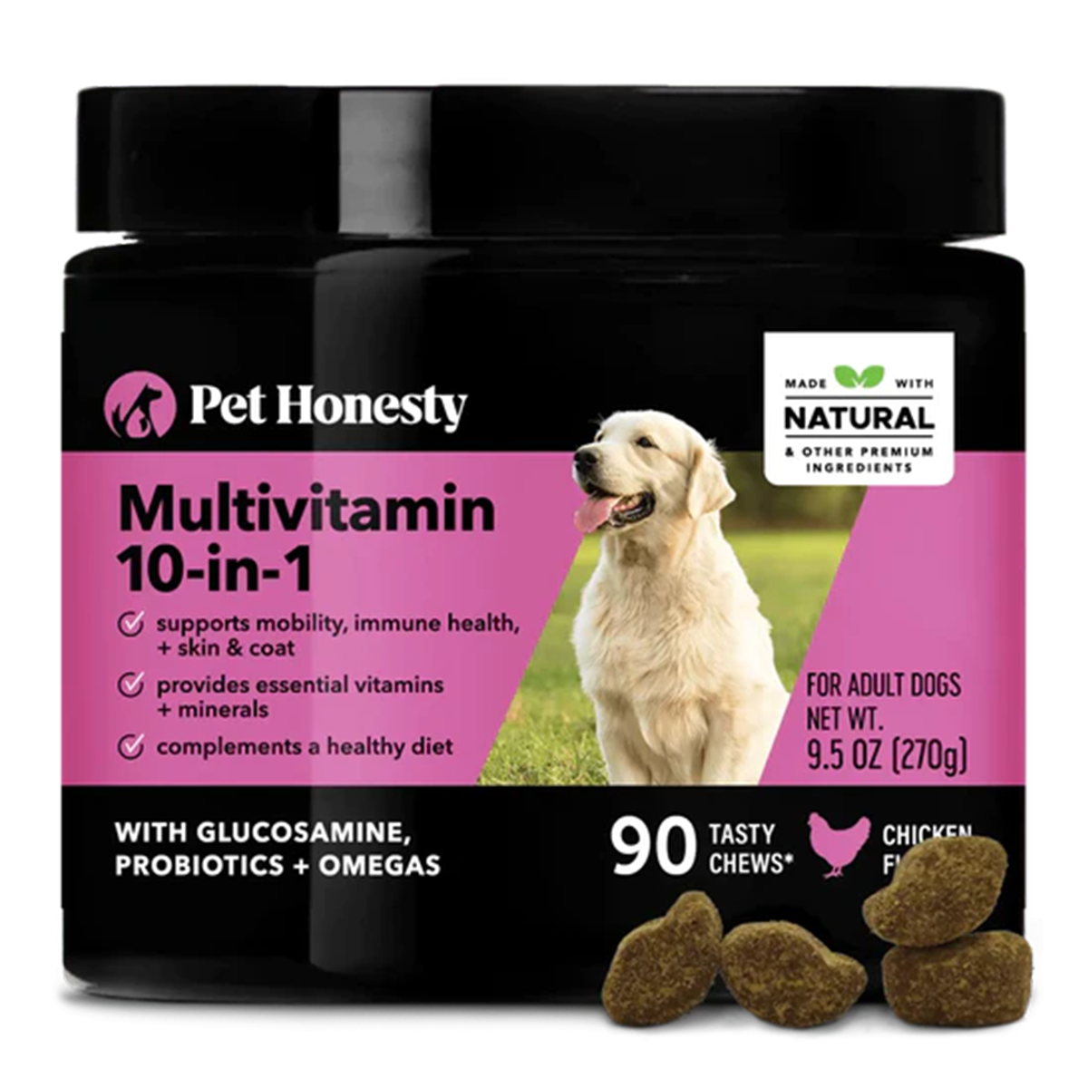 Pet Honesty Multivitamin 10-in-1 Dog Chew Supplement - Chicken