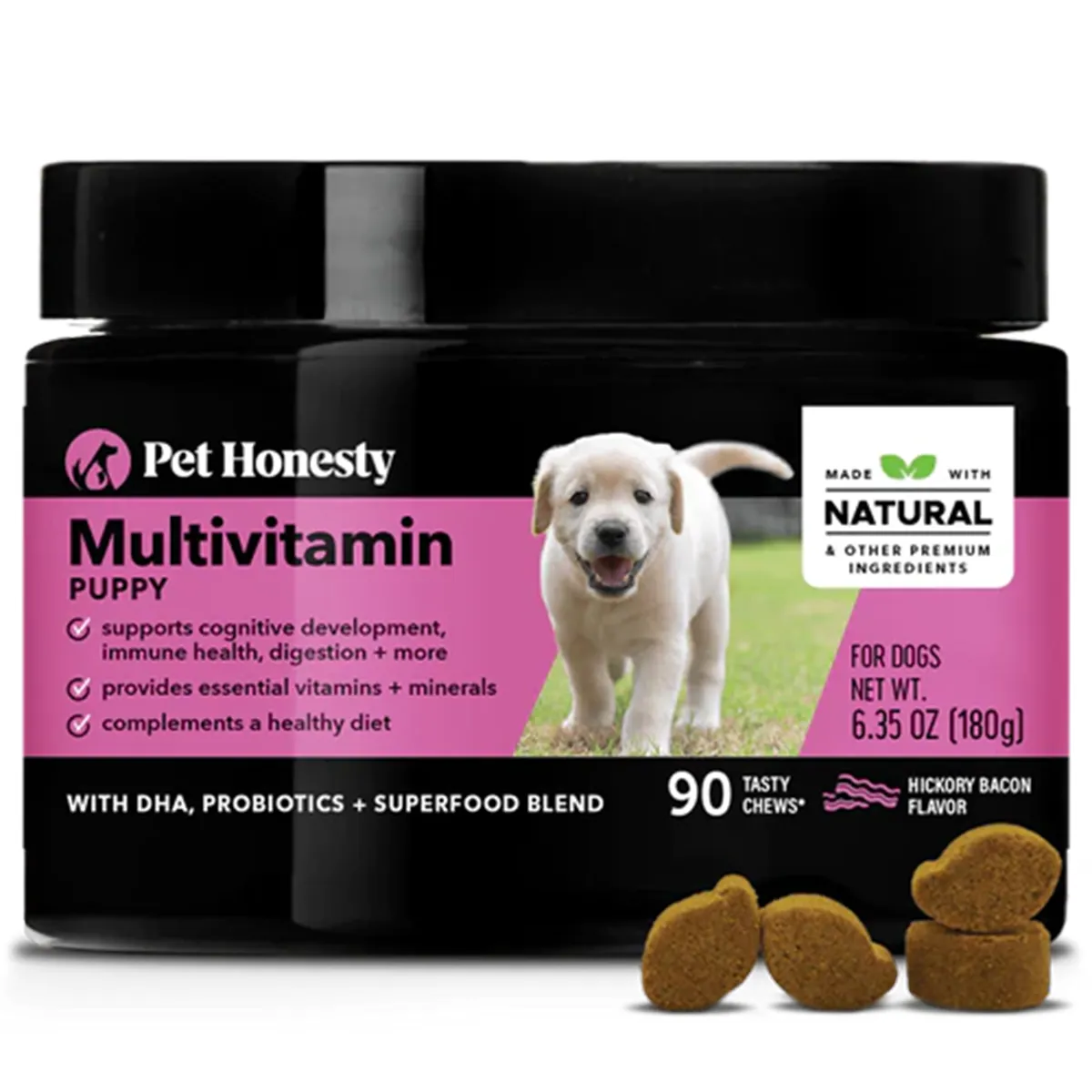 Pet Honesty Multivitamin Puppy Dog Chew Supplement - Bacon