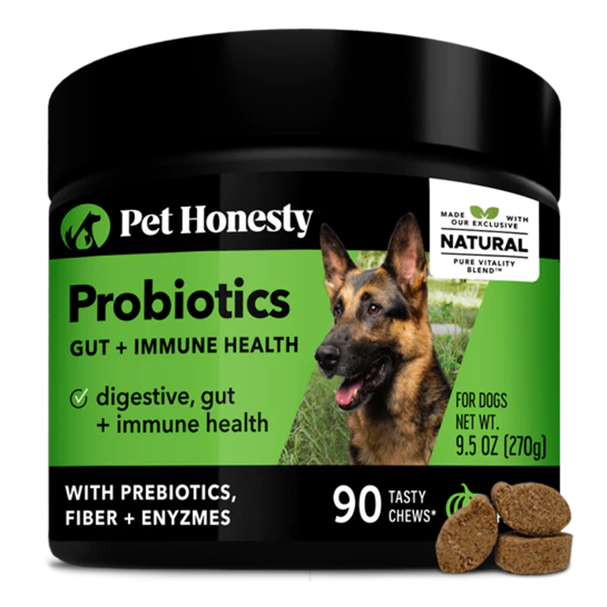 Pet Honesty Probiotics Gut + Immune Health Dog Chew Supplement - Pumpkin