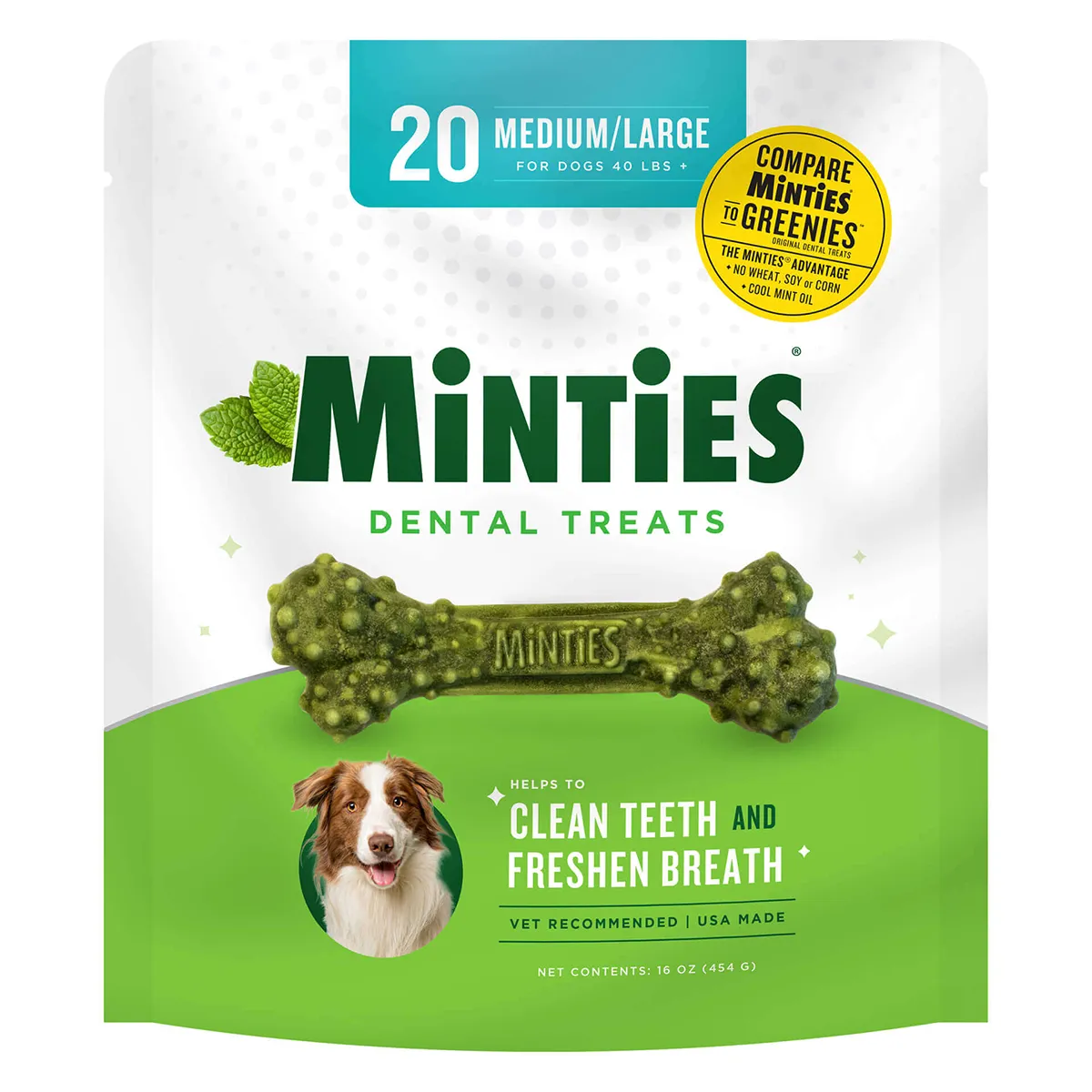 PetIQ Minties Dog Dental Treats - Medium/Large