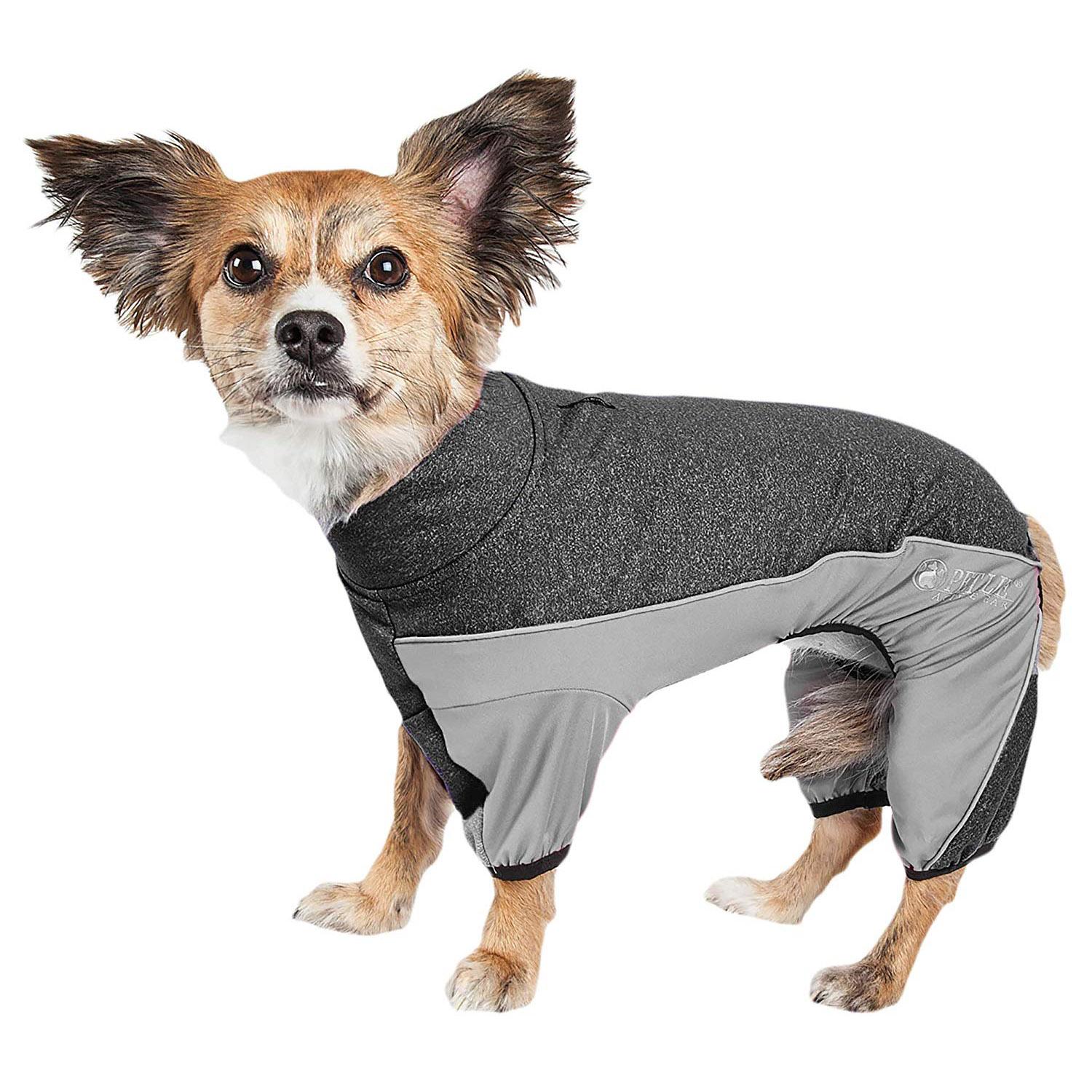 Pet Life ACTIVE Chase Pacer Performance Full Body Dog Warm Up - Charcoal Gray