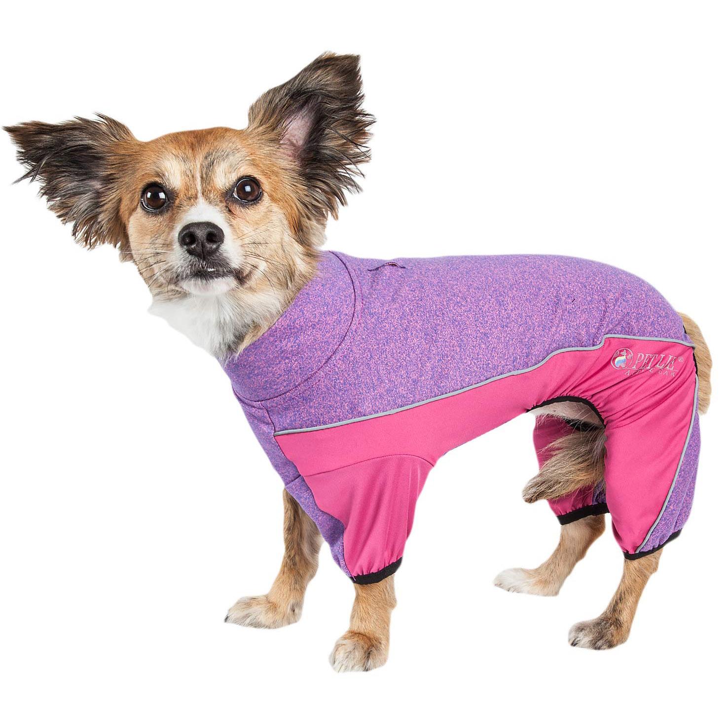 Pet Life ACTIVE Chase Pacer Performance Full Body Dog Warm Up - Pink and Purple