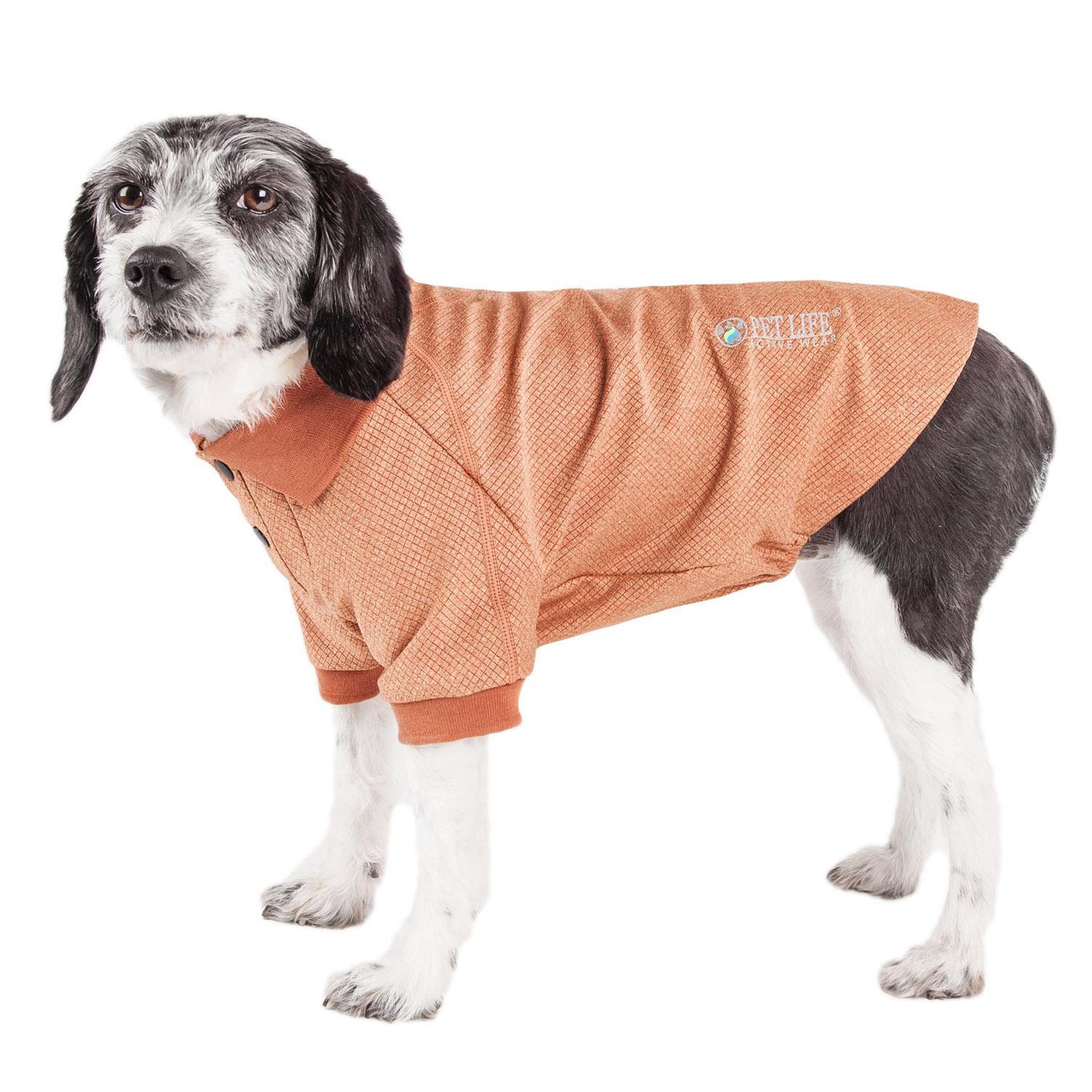 Pet Life ACTIVE Fur-Flexed Performance Dog Polo - Peach