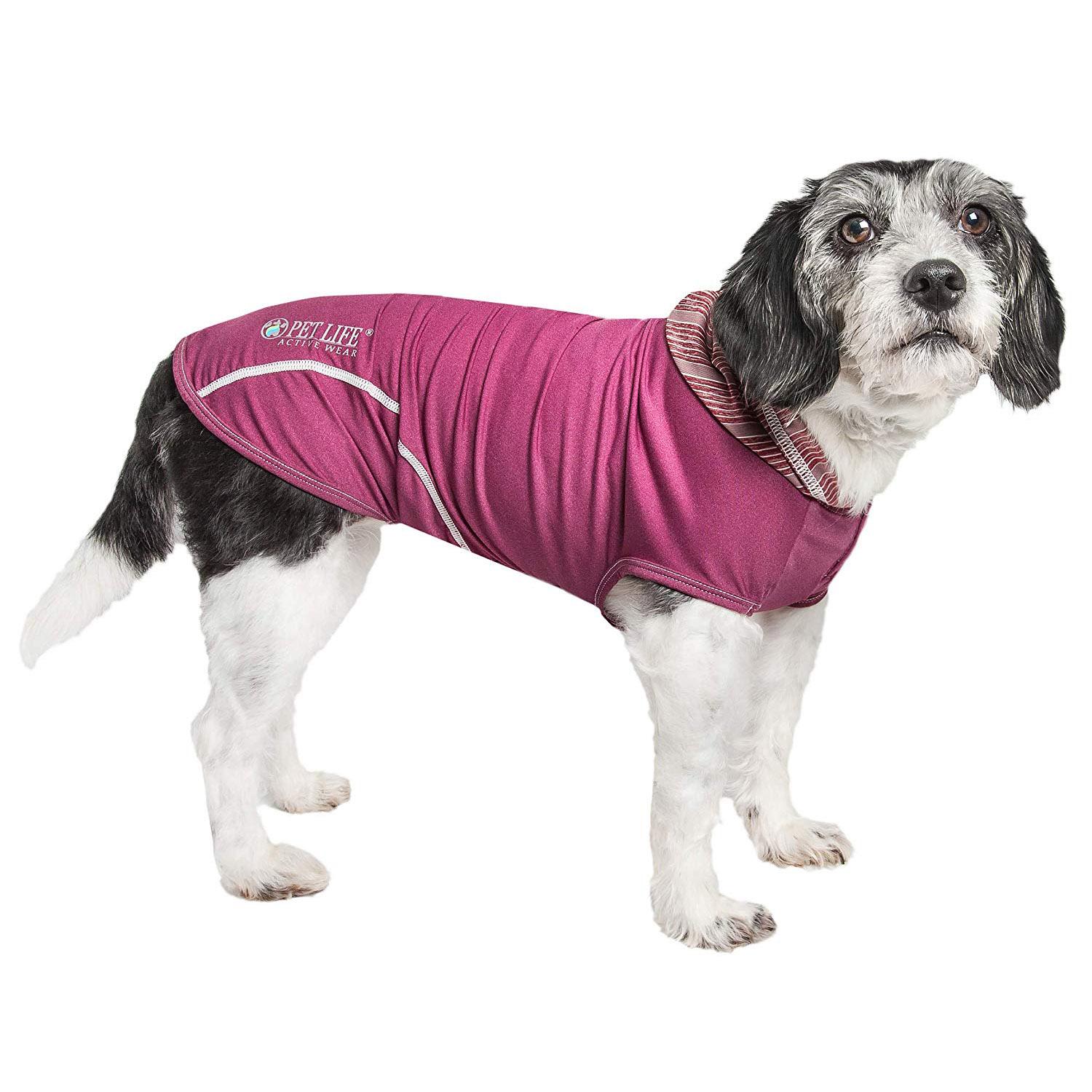 Pet Life ACTIVE Pull-Rover Performance Sleeveless Dog Hoodie - Maroon