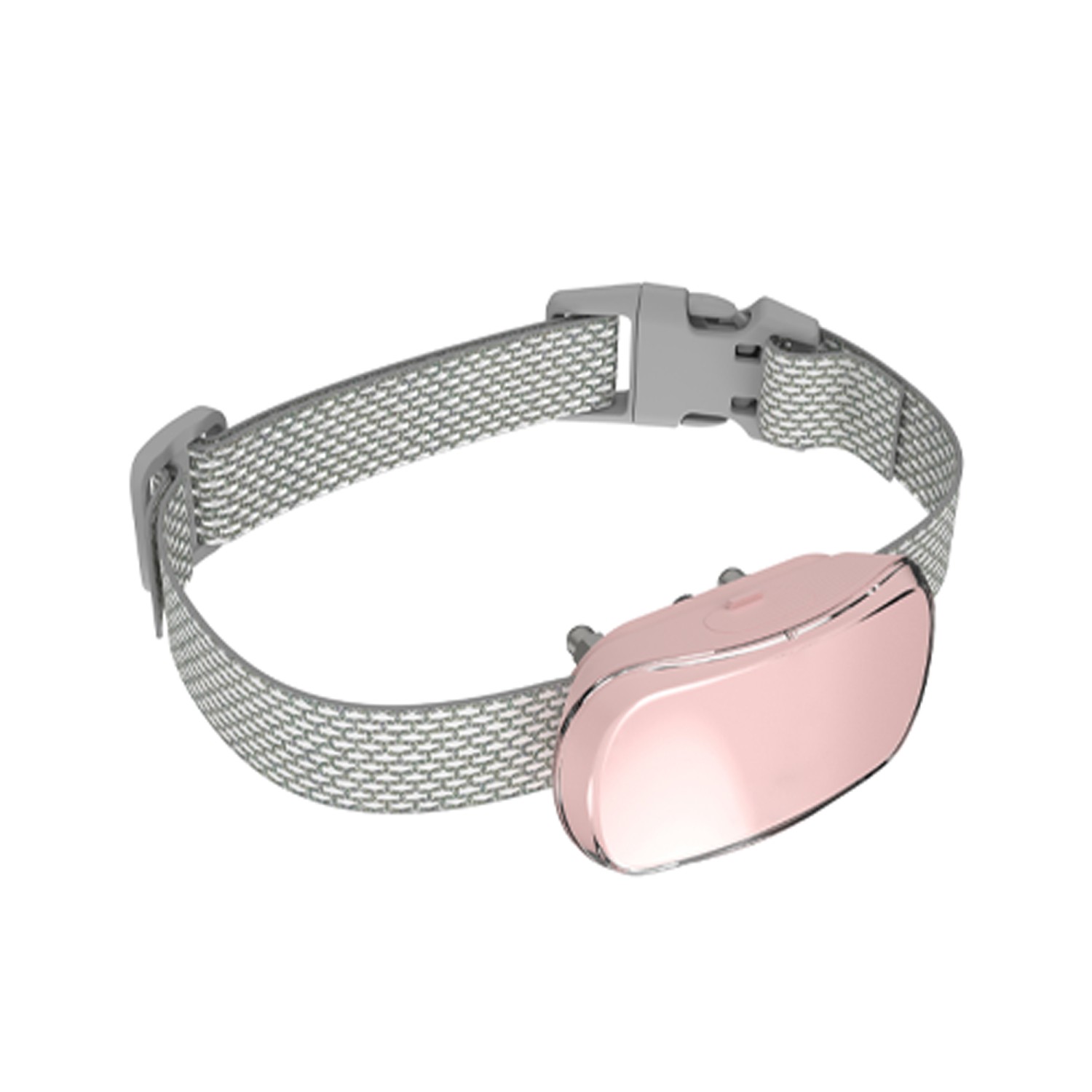 Pet Life Crescendo LED 5-Level Automated Vibration Sound & Stimulation Anti-Bark Dog Collar - Pink