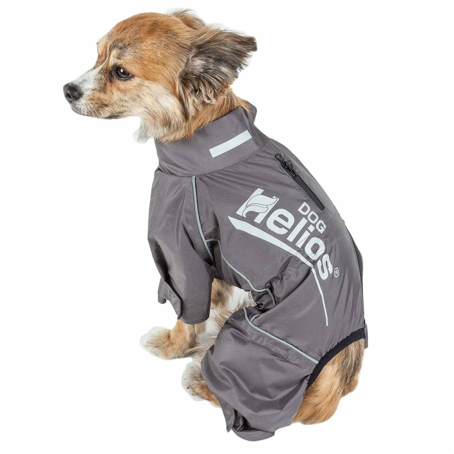 Pet Life Helios Hurricanine Full Body Dog Coat w/ Heat Reflective Technology - Gray