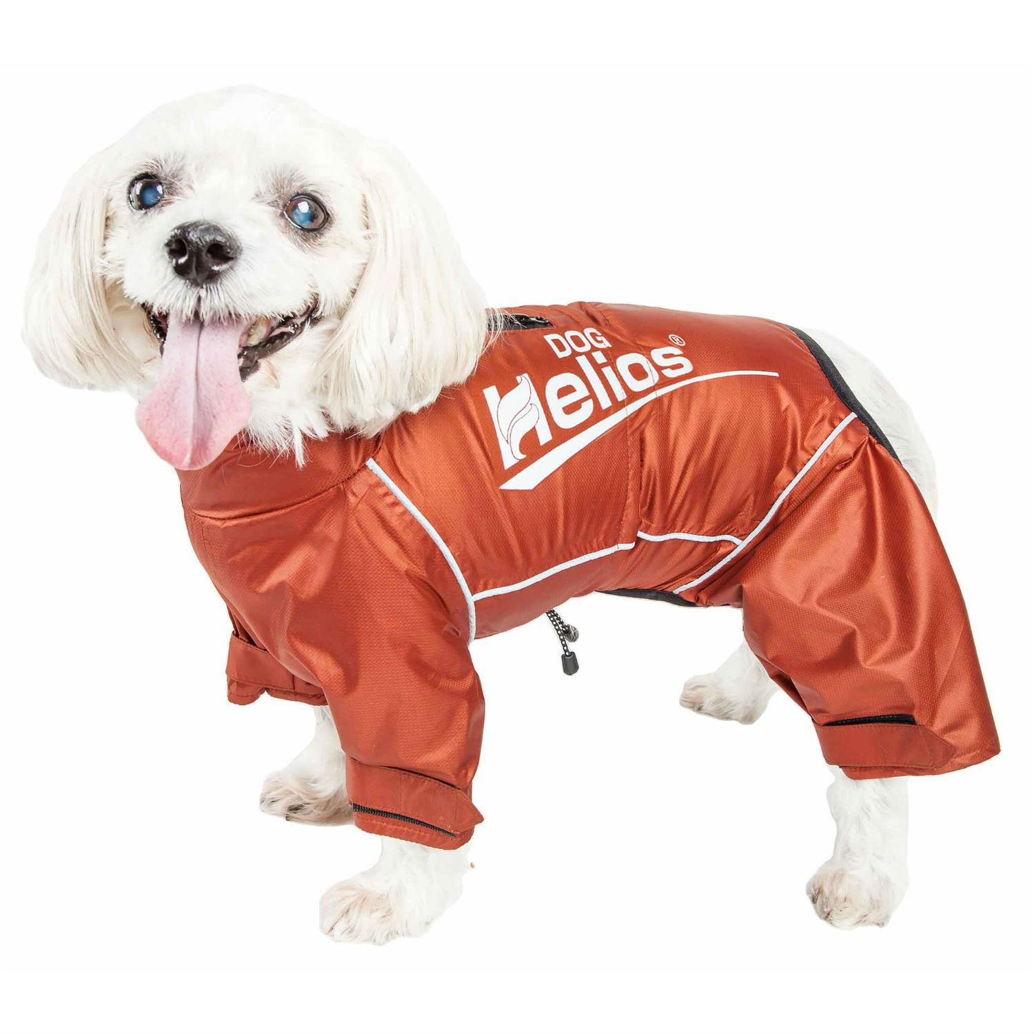 Pet Life Helios Hurricanine Full Body Dog Coat w/ Heat Reflective Technology - Tangerine 