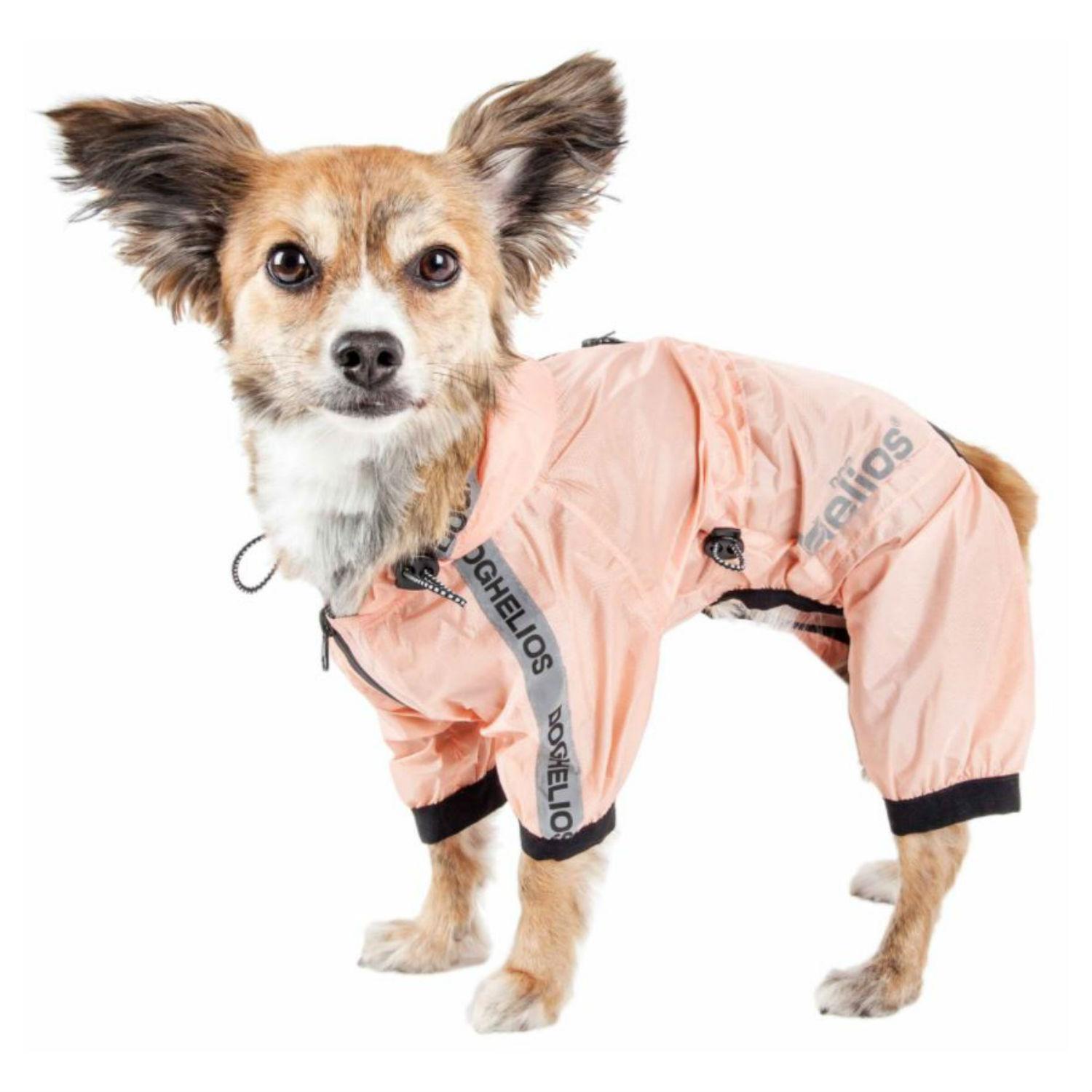 Pet Life Helios Torrential Shield Full Bodied Windbreaker Dog Raincoat - Peach
