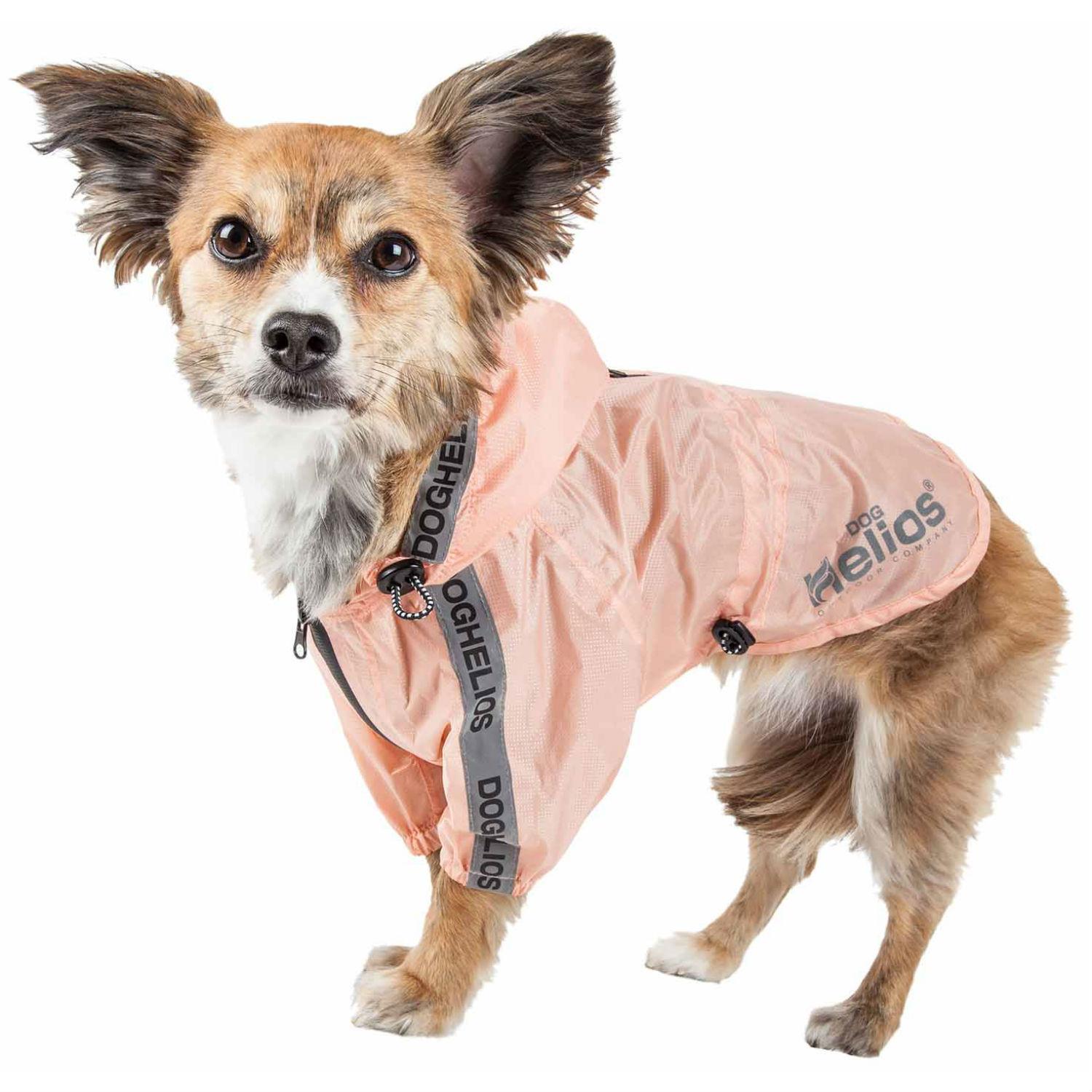 Pet Life Helios Torrential Shield Windbreaker Dog Raincoat - Peach