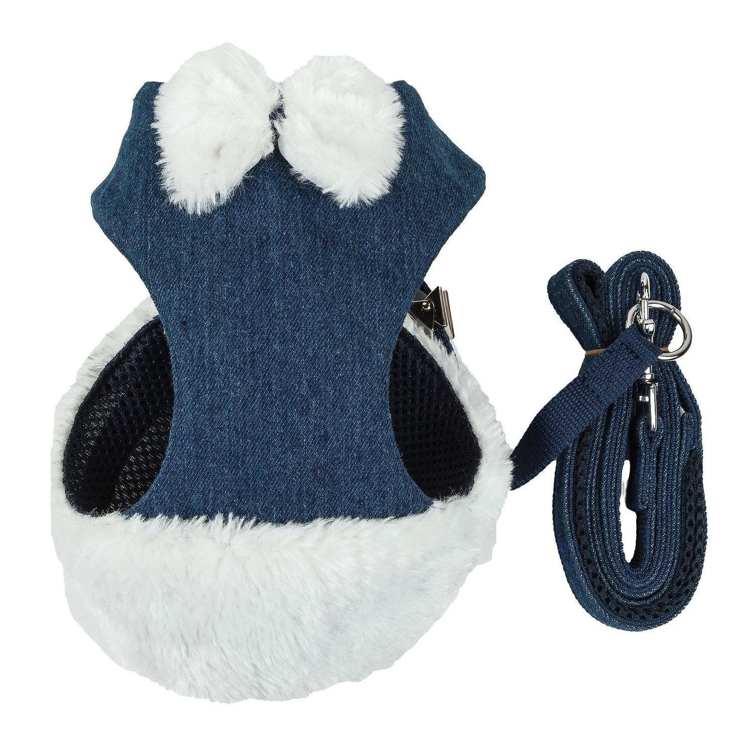 Pet Life Luxe Pom Draper Dog Harness and Leash - Blue