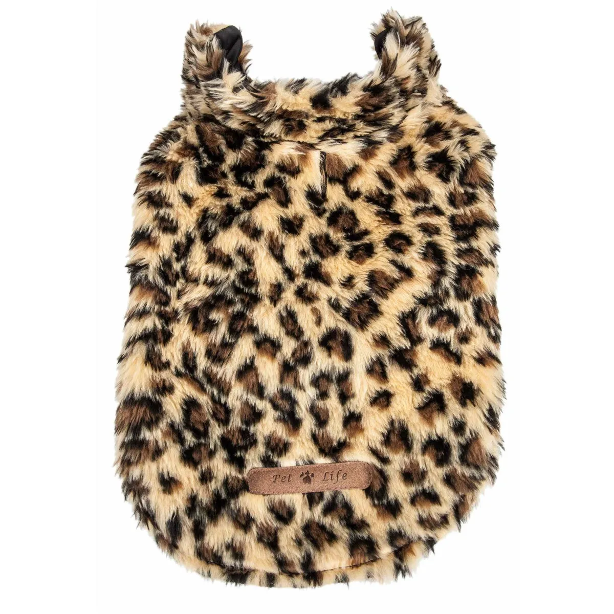 Pet Life Luxe Poocheetah Cheetah Mink Fur Dog Coat