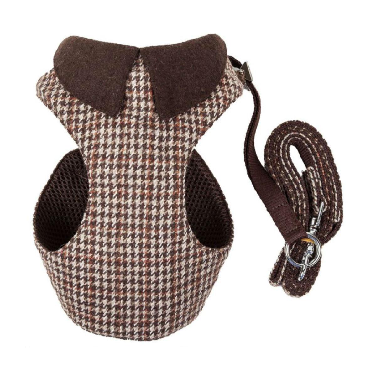 Pet Life Luxe Houndsome Dog Harness and Leash - Brown