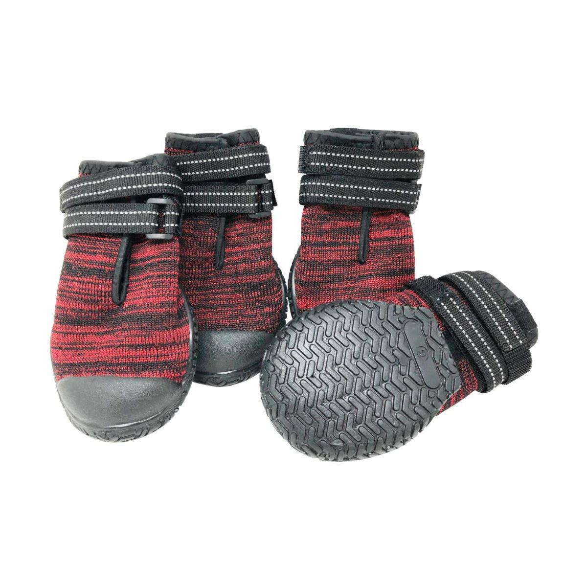 Pet Life Mud-Trax Ankle Supporting Dog Shoes - Red