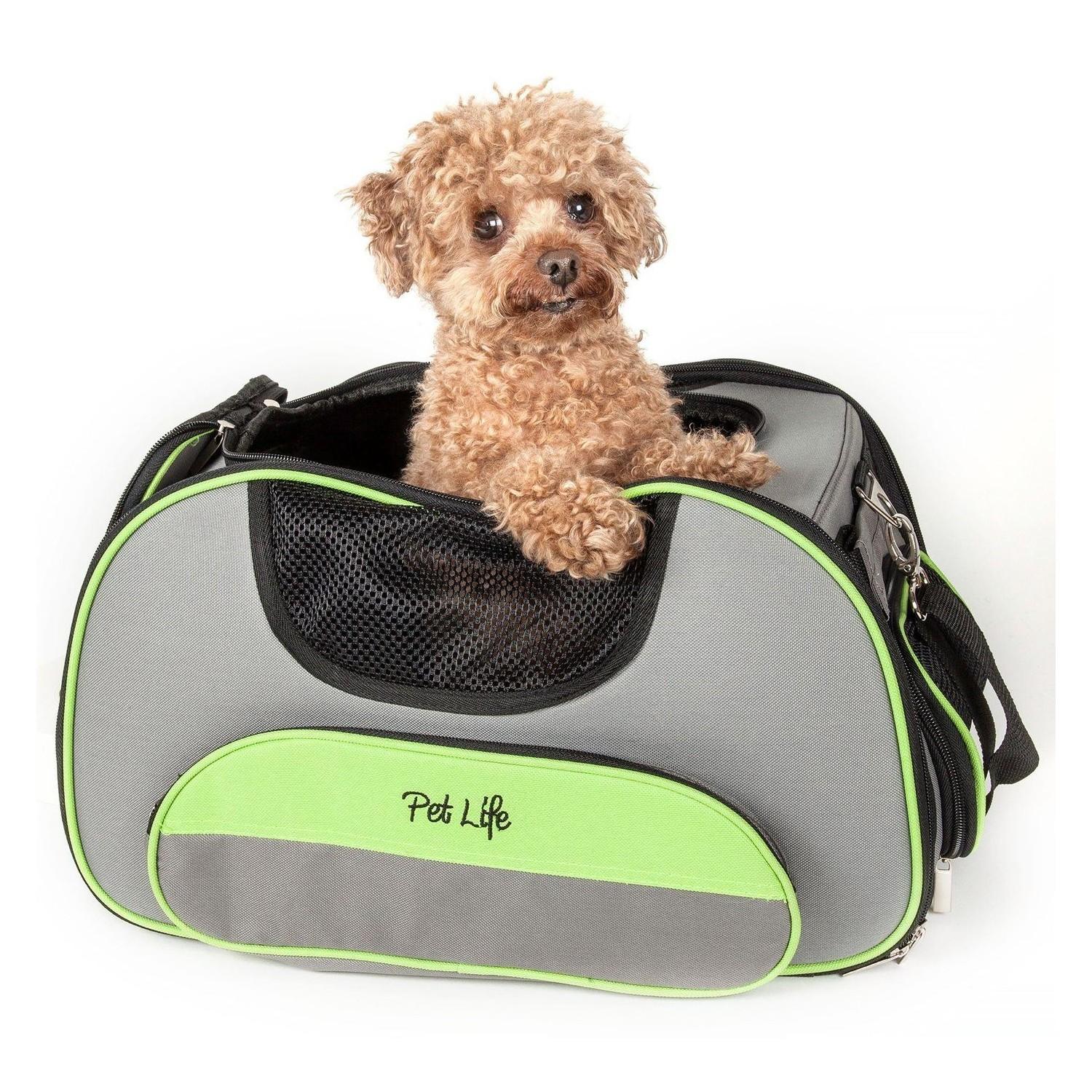 Pet Life Sky-Max Sporty Dog Carrier - Gray