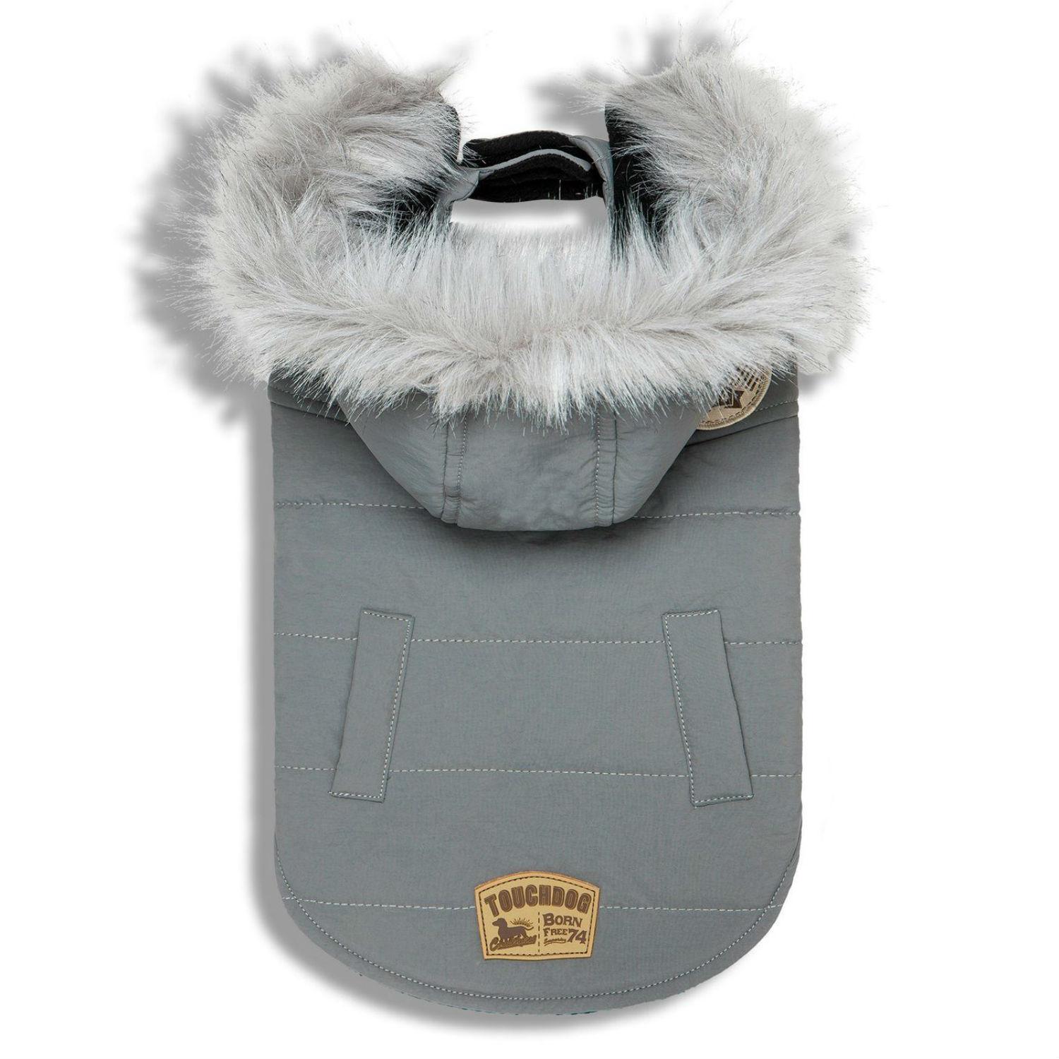 Pet Life Touchdog Eskimo-Swag Winter Dog Coat - Gray