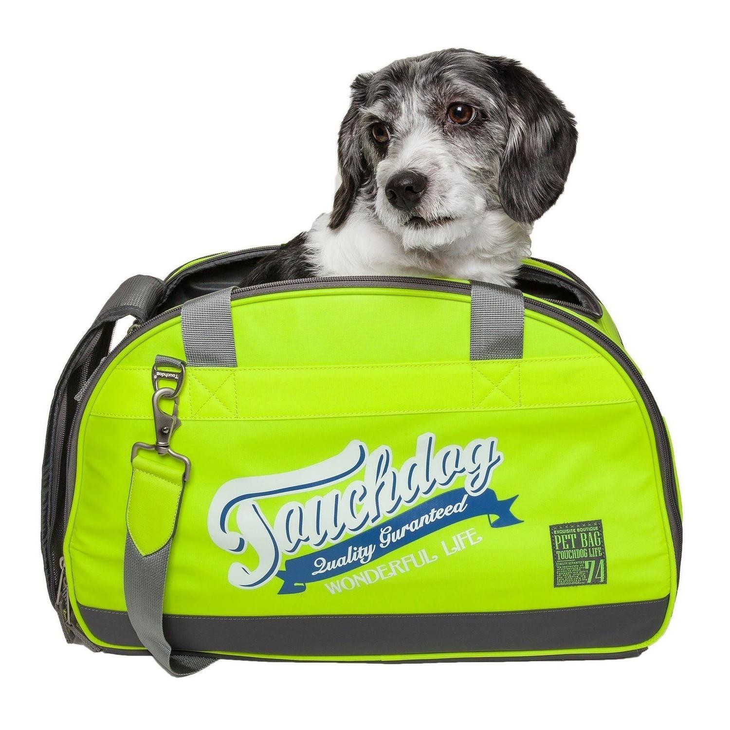 Pet Life Touchdog Original Wick-Guard Dog Carrier - Yellow Green