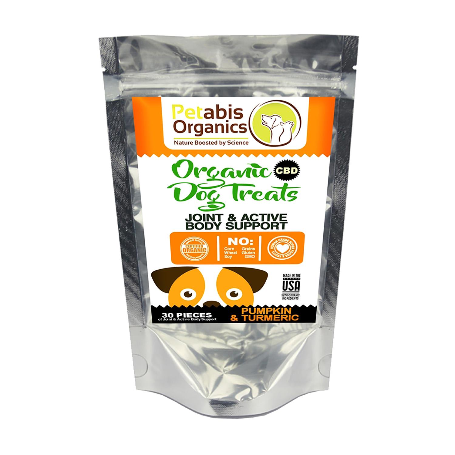 Petabis Joint and Active Body Support CBD Dog Treats - Pumpkin and Turmeric