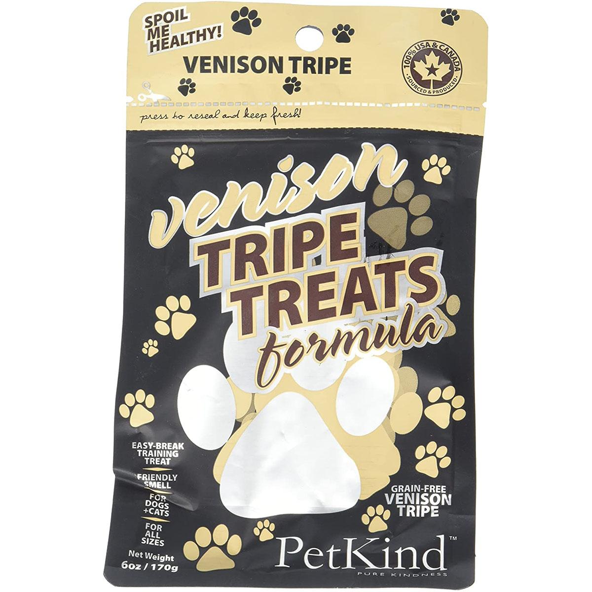PetKind Grain-Free Venison Tripe Dog and Cat Treats