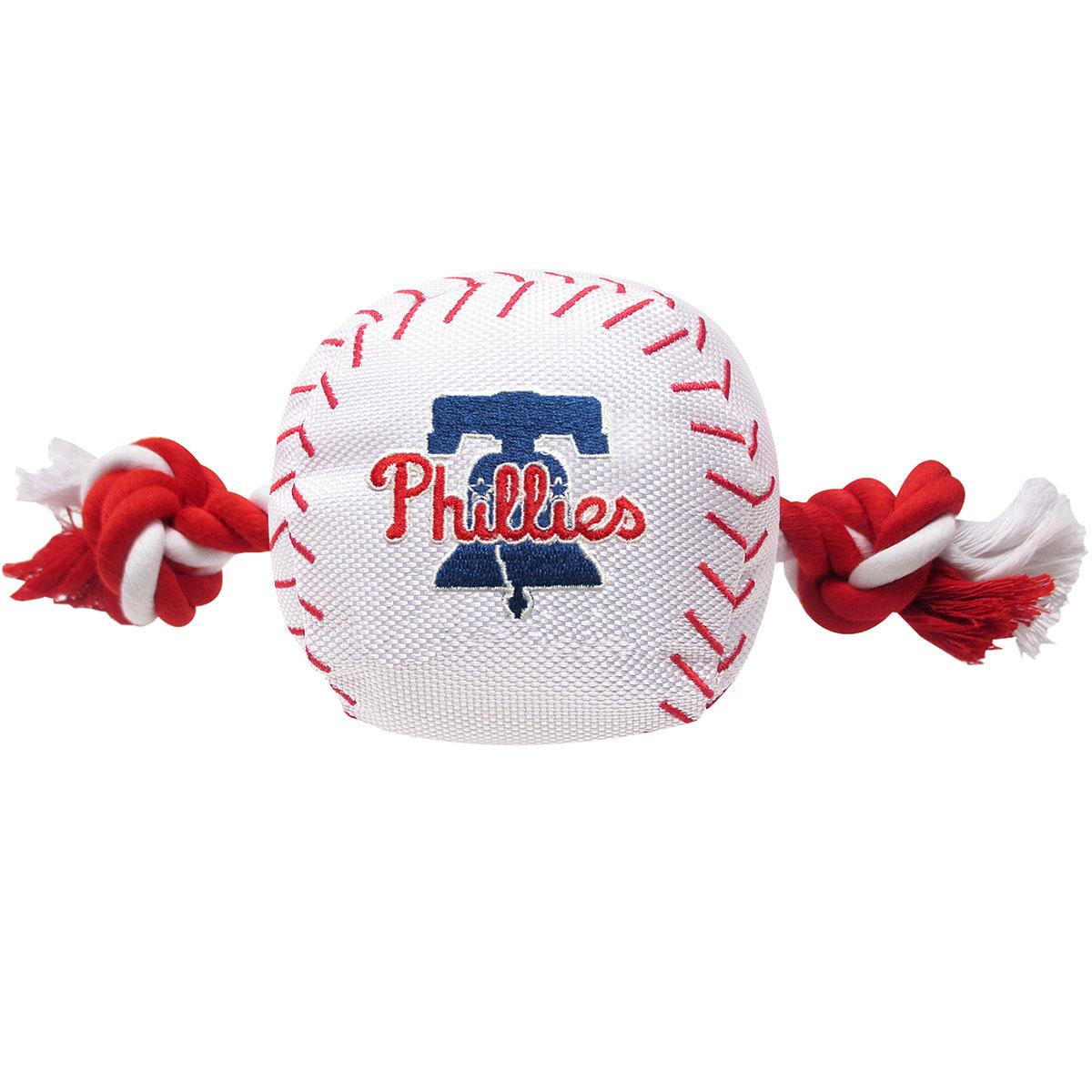Philadelphia Phillies Nylon Plush Baseball Rope Dog Toy
