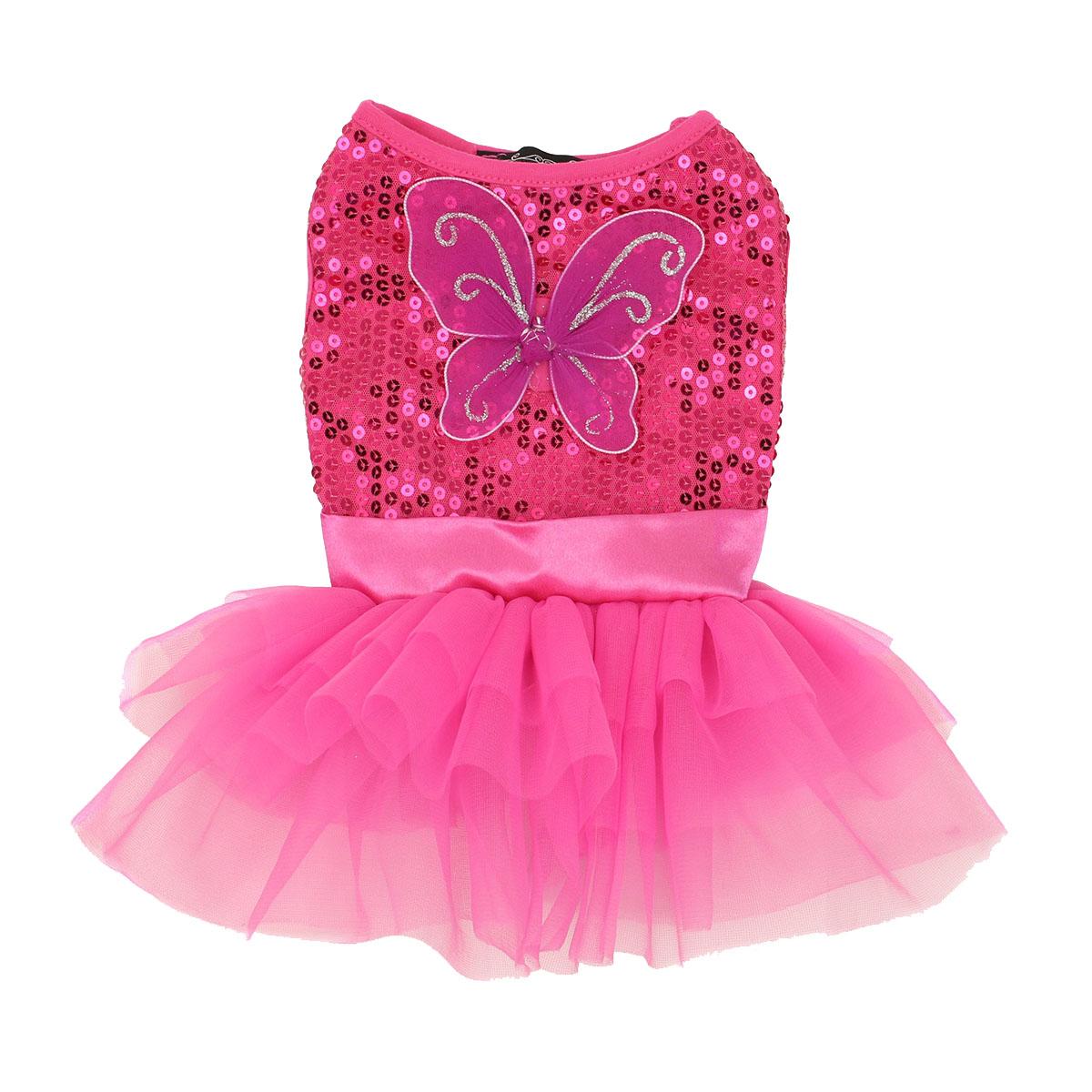 Pawpatu Fairy Princess Sequin Dog Dress - Pink