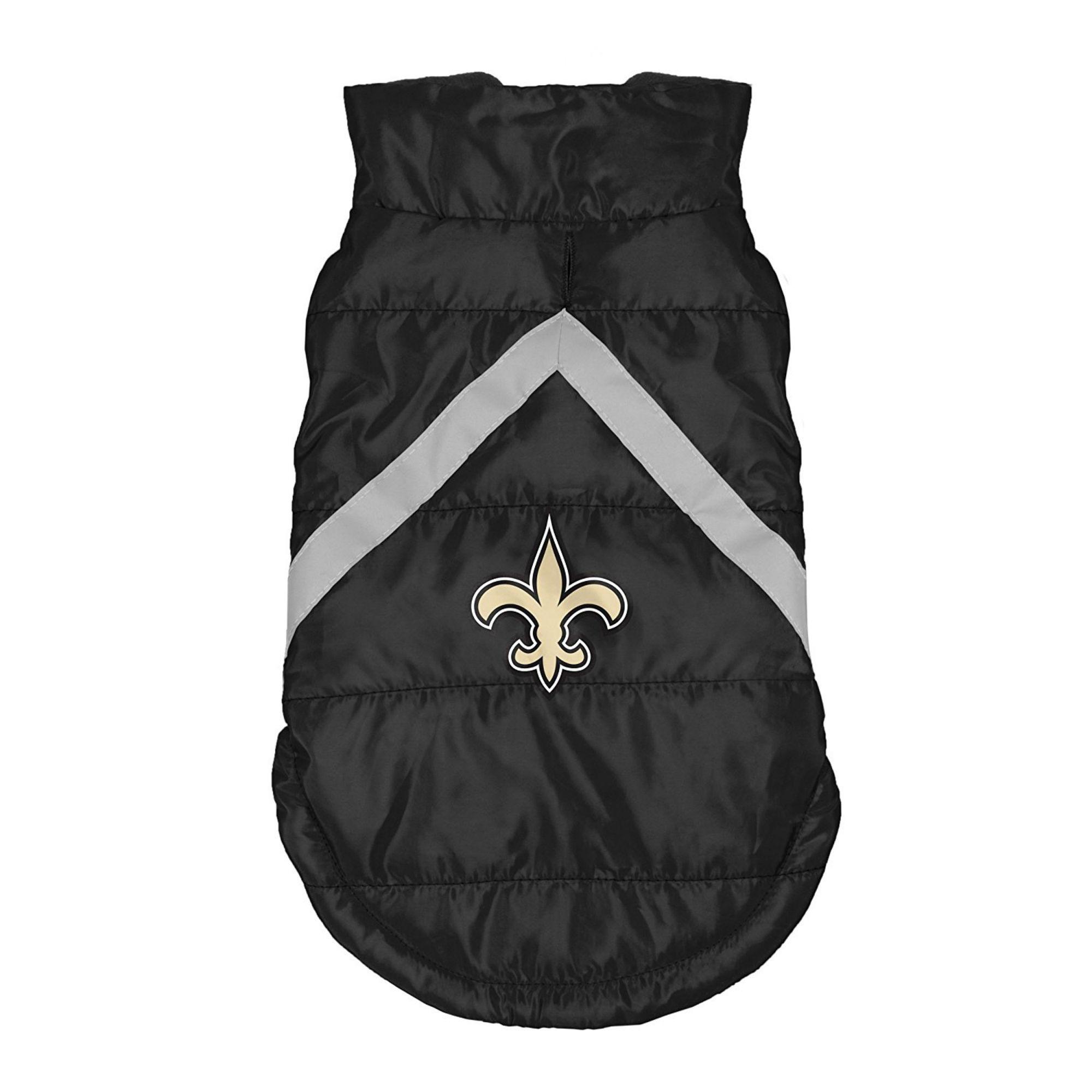 New Orleans Saints Sleeveless Dog Puffer Vest