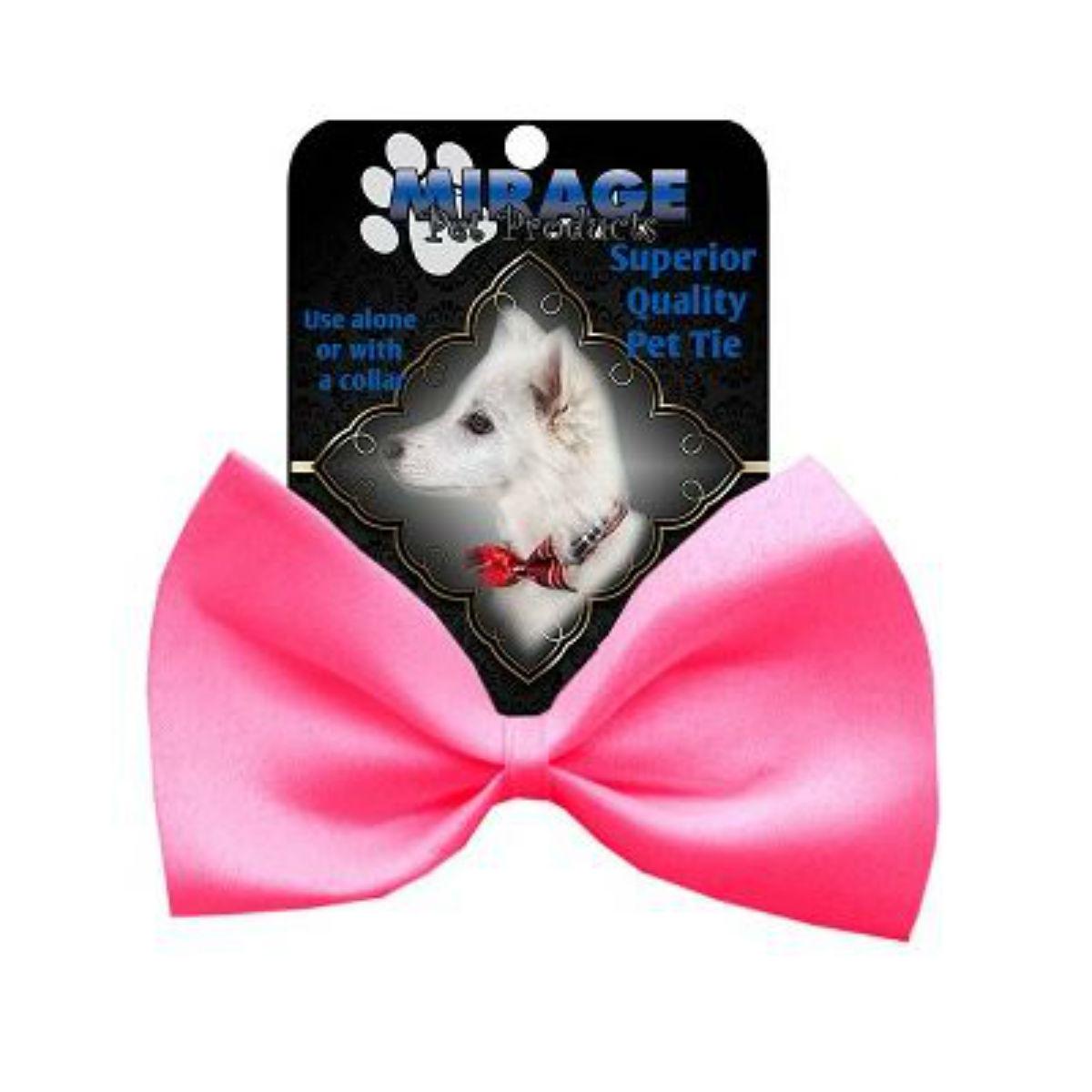 Plain Dog Bow Tie - Hot Pink