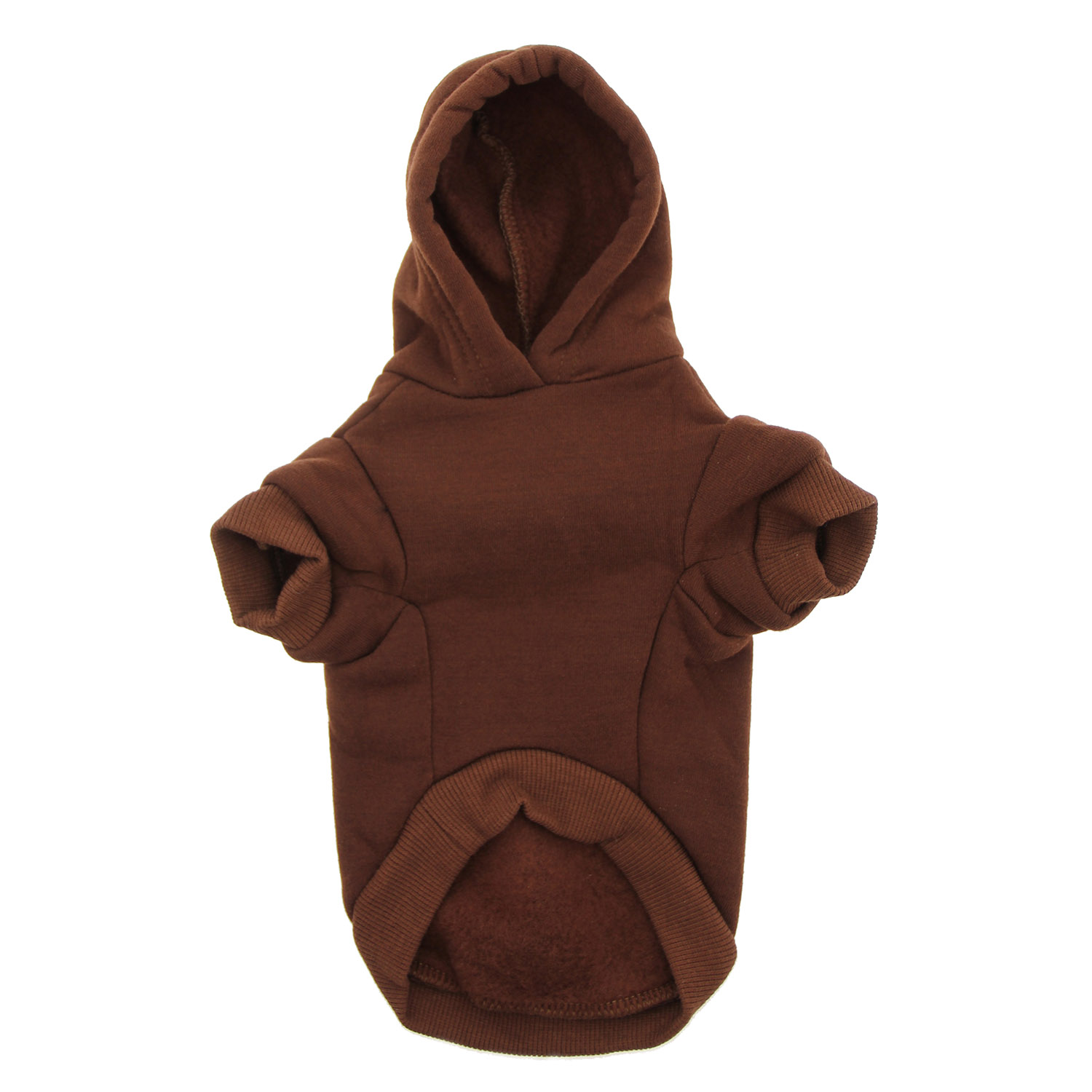 Plain Dog Hoodie - Brown with Same Day Shipping | BaxterBoo