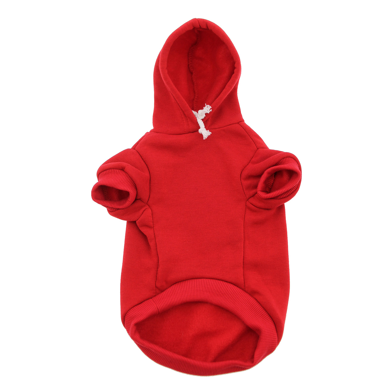 Plain Dog Hoodie - Red with Same Day Shipping | BaxterBoo