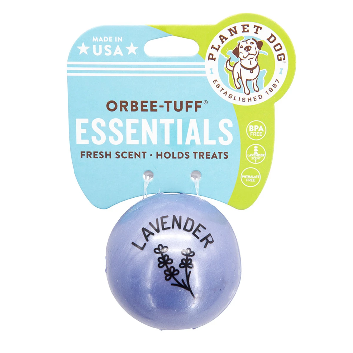 Planet Dog Orbee-Tuff Essentials Scented Ball Dog Toy - Lavender