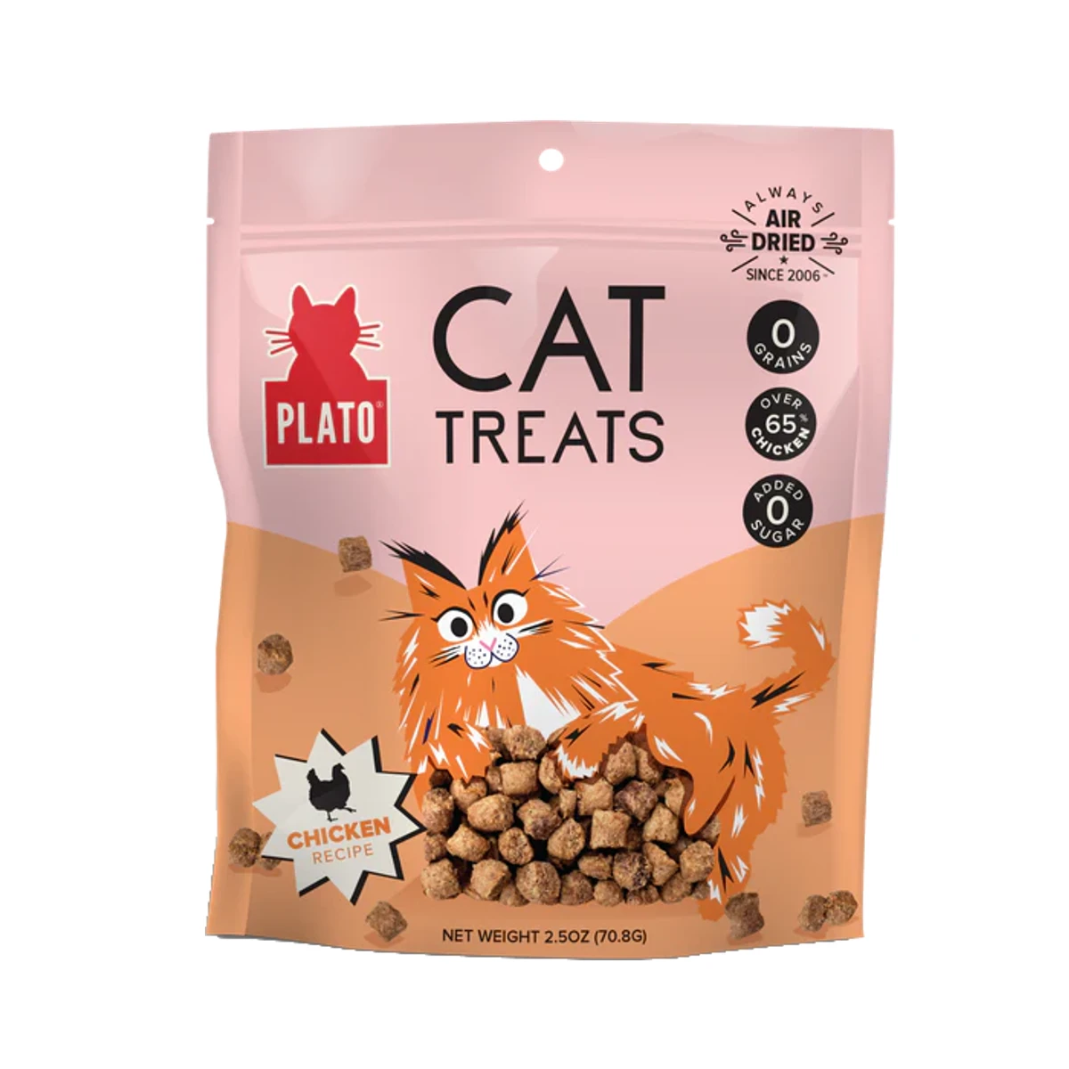 Plato Air-Dried Cat Treats - Chicken 