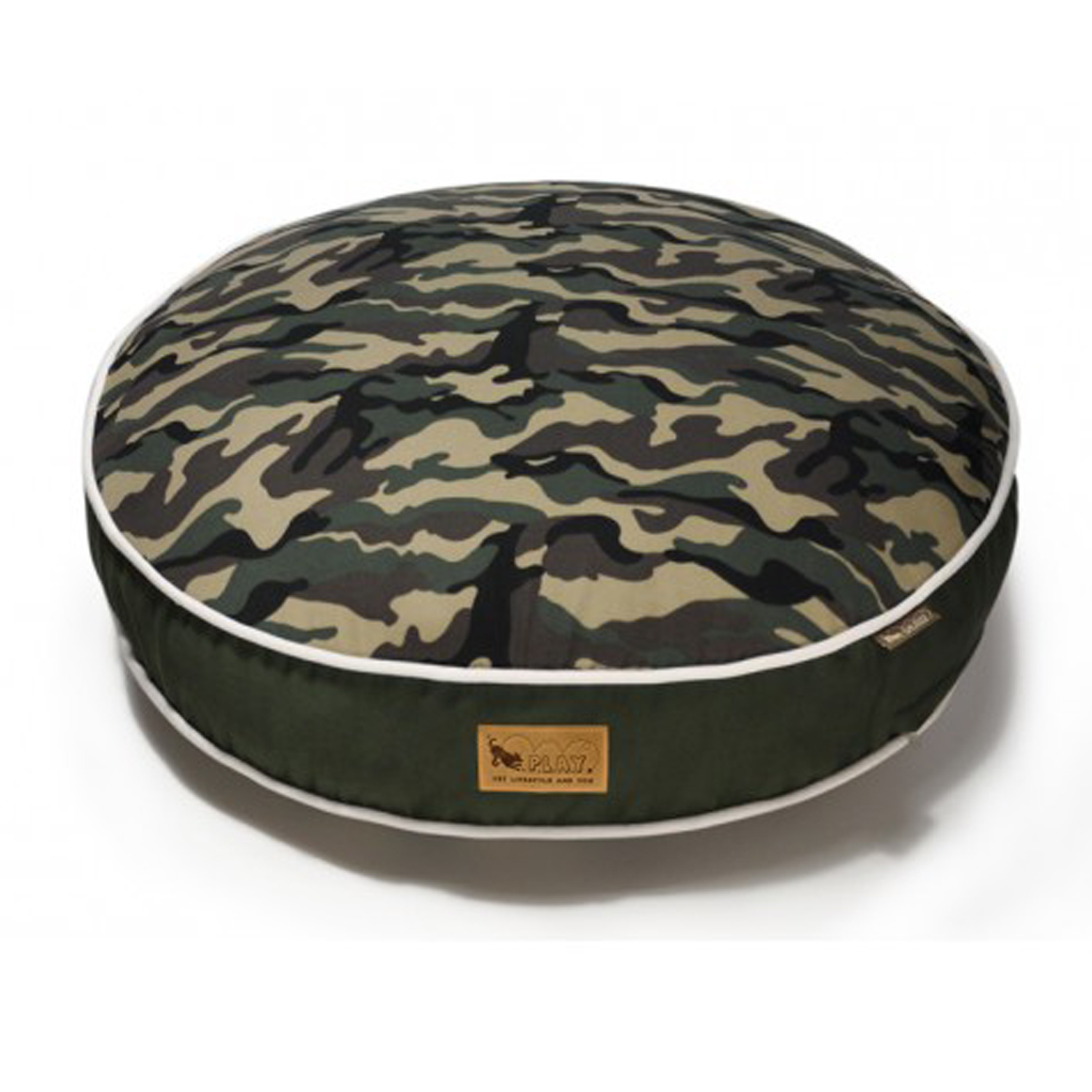 P.L.A.Y. Camouflage Round Dog Bed - Green