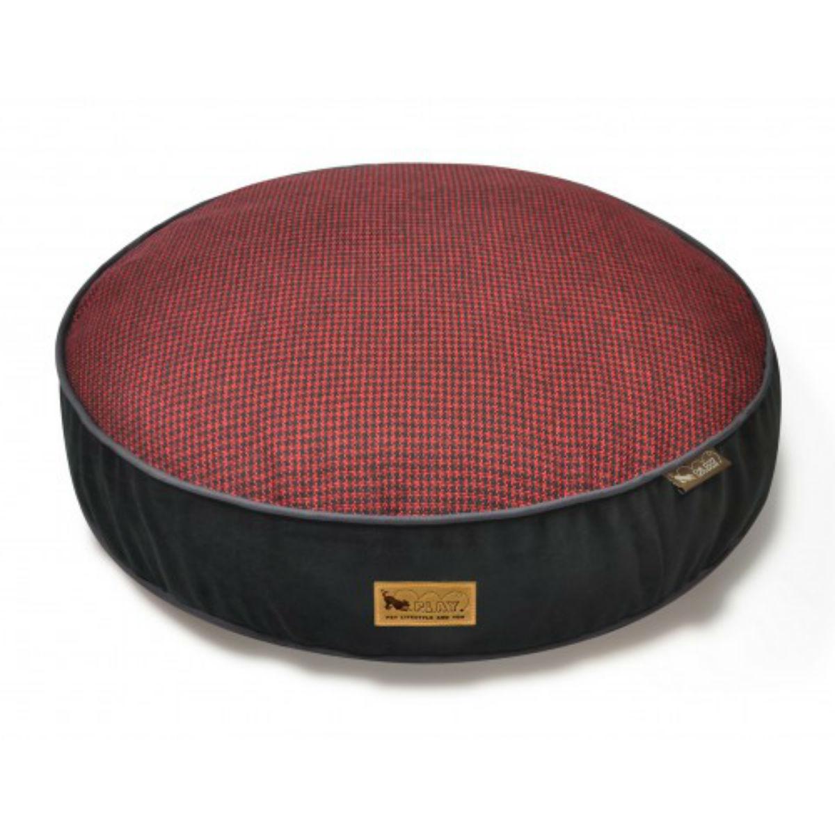 P.L.A.Y. Houndstooth Round Dog Bed - Cayenne Red