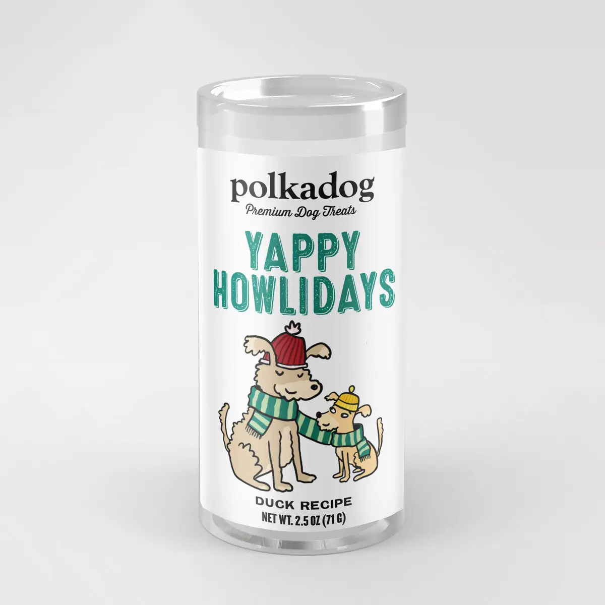 Polka Dog Bakery Mini Treat Tube Holiday Stocking Stuffer - Duck