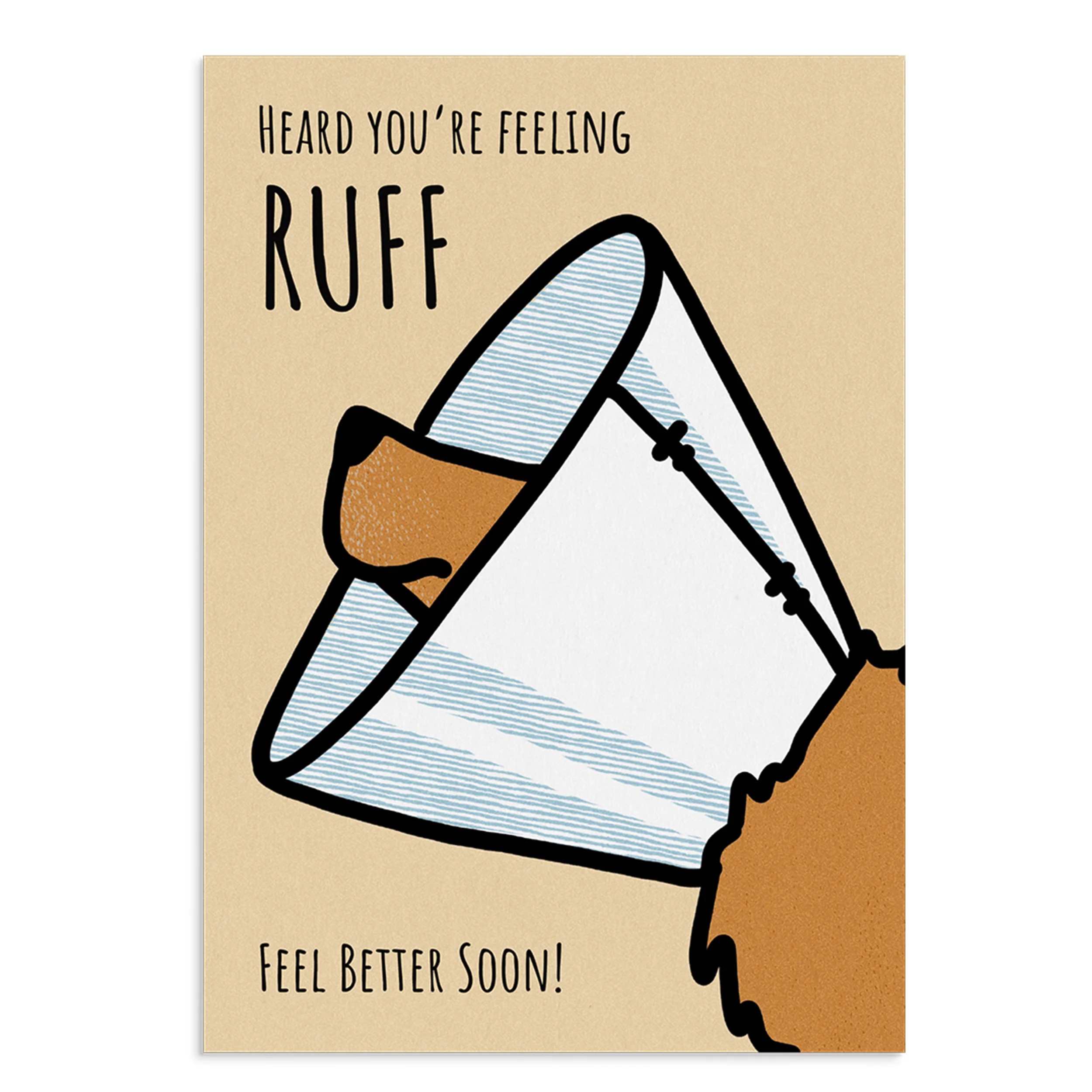 Poochie Post Edible Greeting Card For Dogs - Feeling Ruff