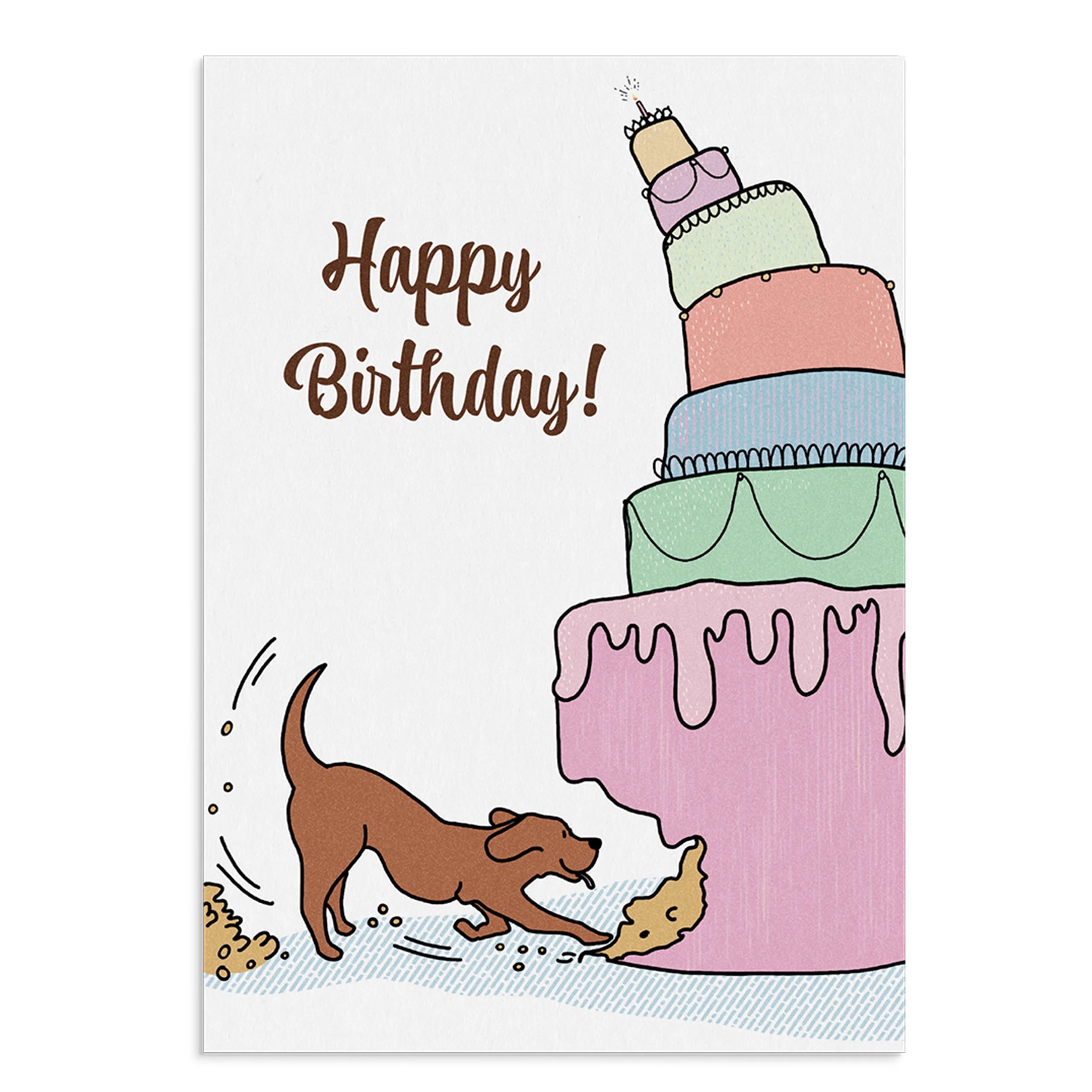 Poochie Post Edible Greeting Card For Dogs - Happy Birthday Giant Cake
