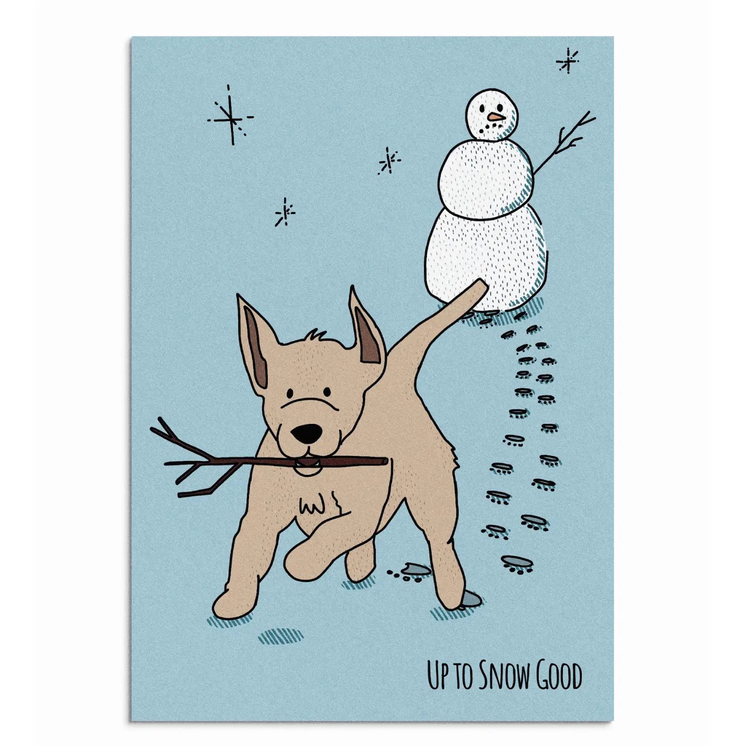 Poochie Post Edible Greeting Card For Dogs - Up to Snow Good