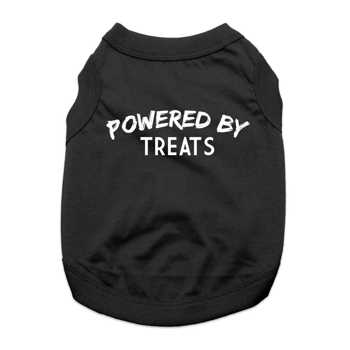 Powered by Treats Dog Shirt - Black