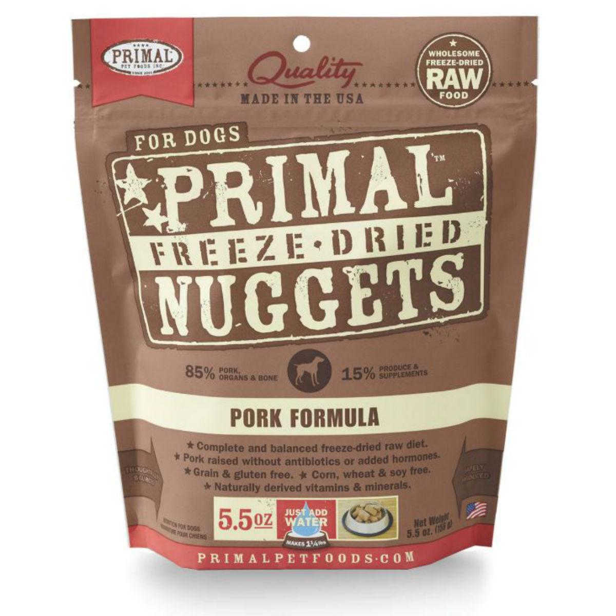 Primal Canine Freeze Dried Nuggets Dog Treats - Pork