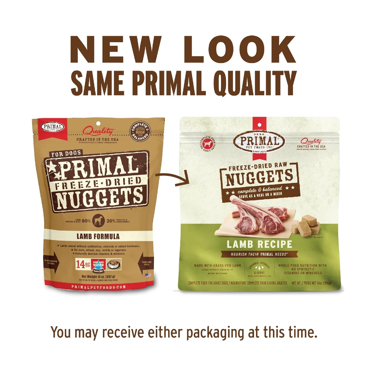 Primal Canine Freeze Dried Nuggets Dog Treats - Lamb