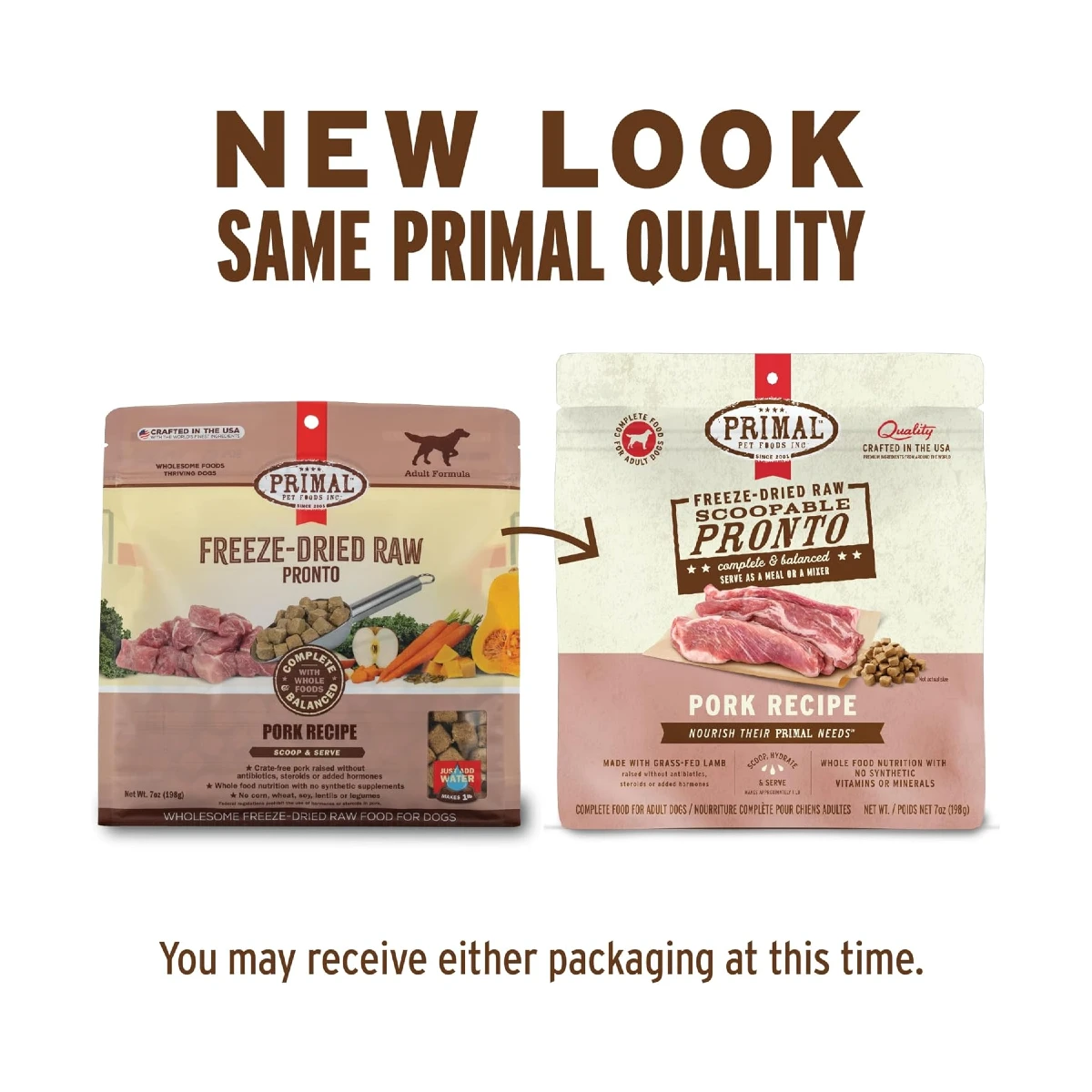 Primal Freeze-Dried Raw Pronto Dog Food - Pork