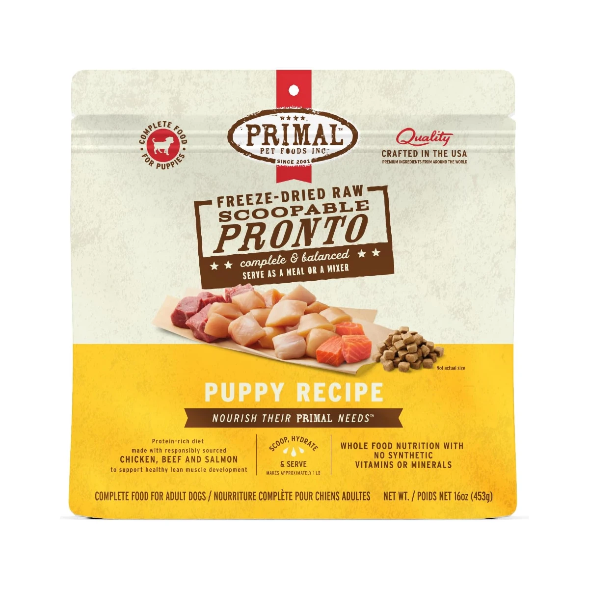 Primal Freeze-Dried Raw Pronto Dog Food - Puppy Recipe