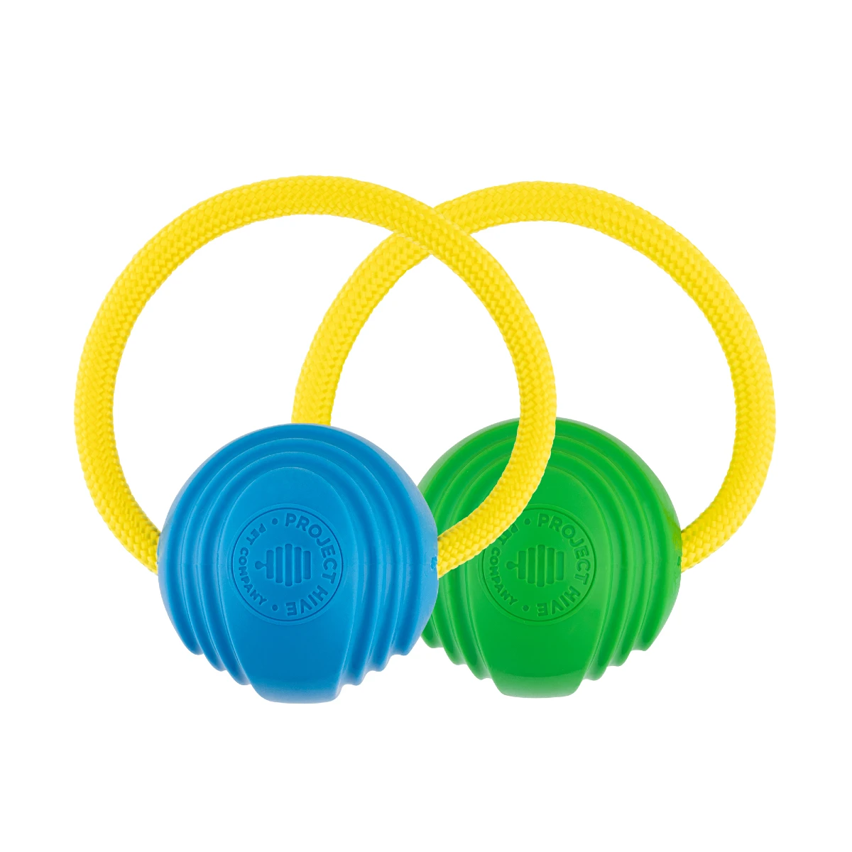 Project Hive Looped Ball Durable Fetch Dog Toy - 2 Pack Blue & Green