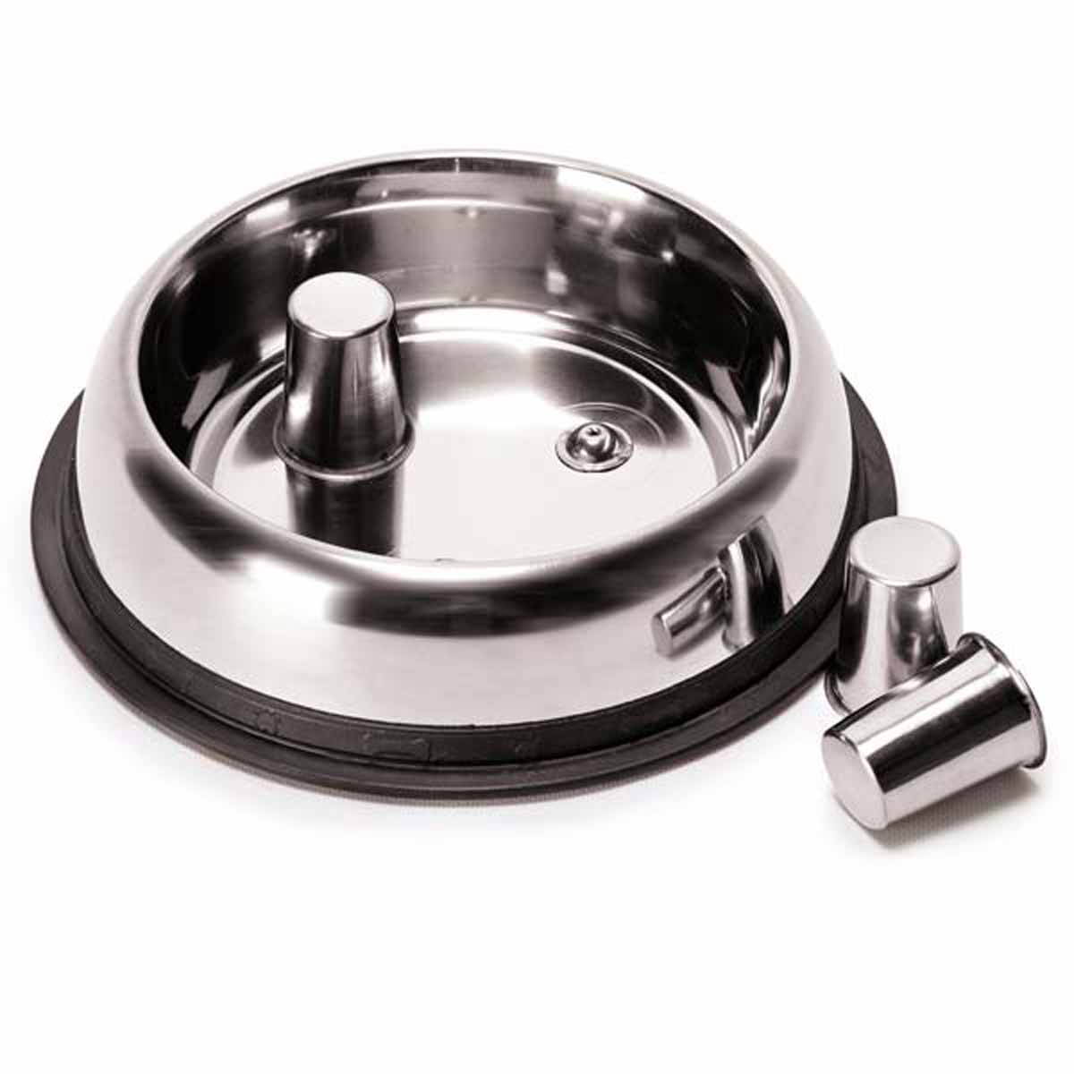 dog slow feeder stainless steel