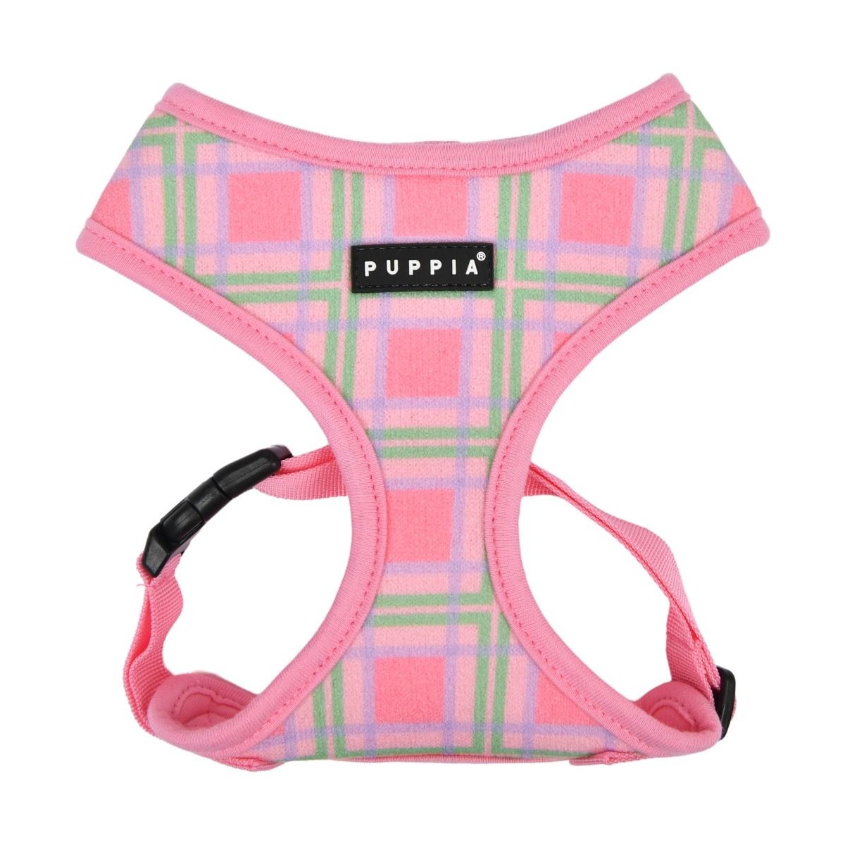 Puppia Jaylen Checkered Adjustable Dog Harness - Pink